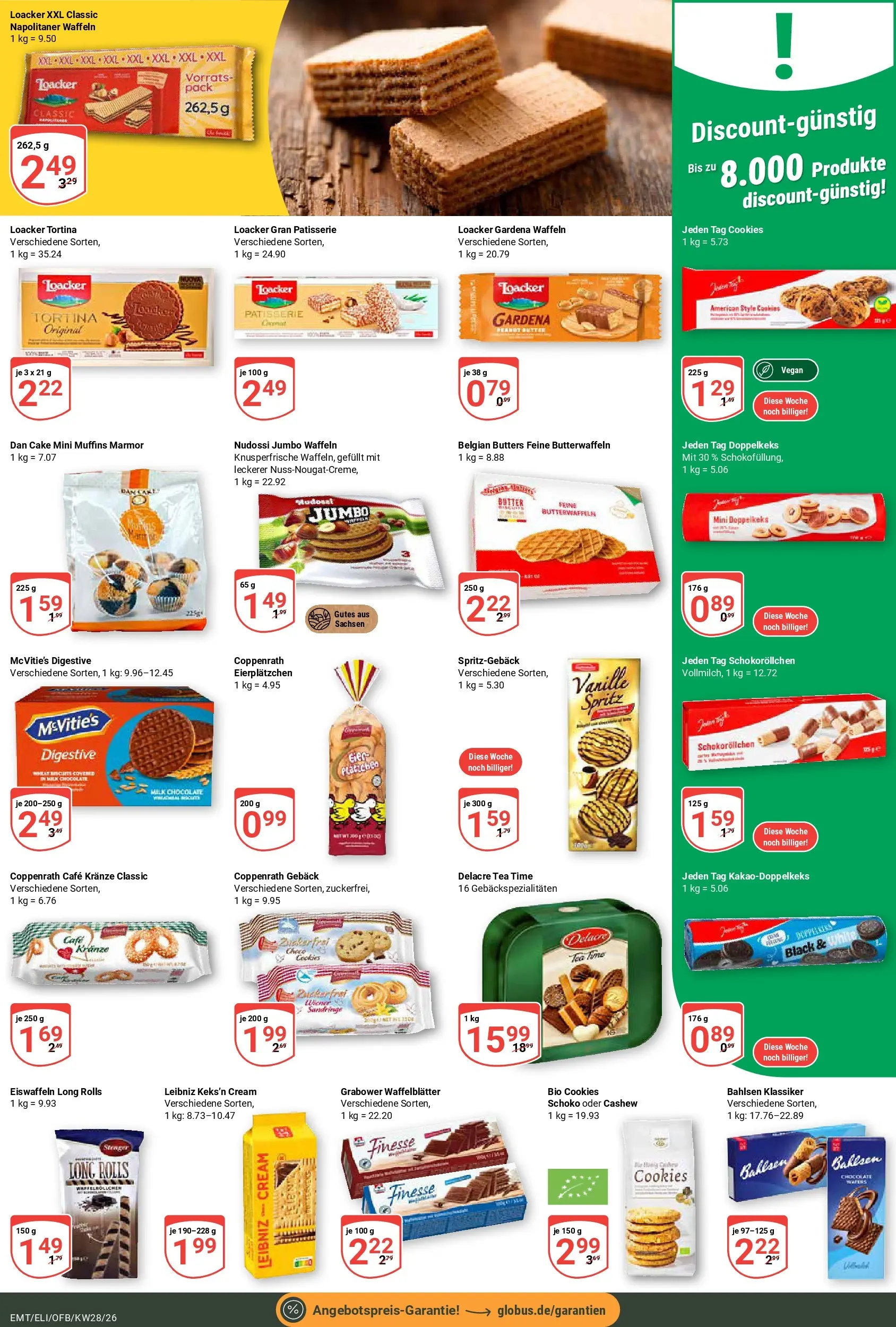 Globus Prospekt Mittelhausen (ab 06.07.2026) » Angebote online | Seite: 17 | Produkte: Butter, Waffeln
