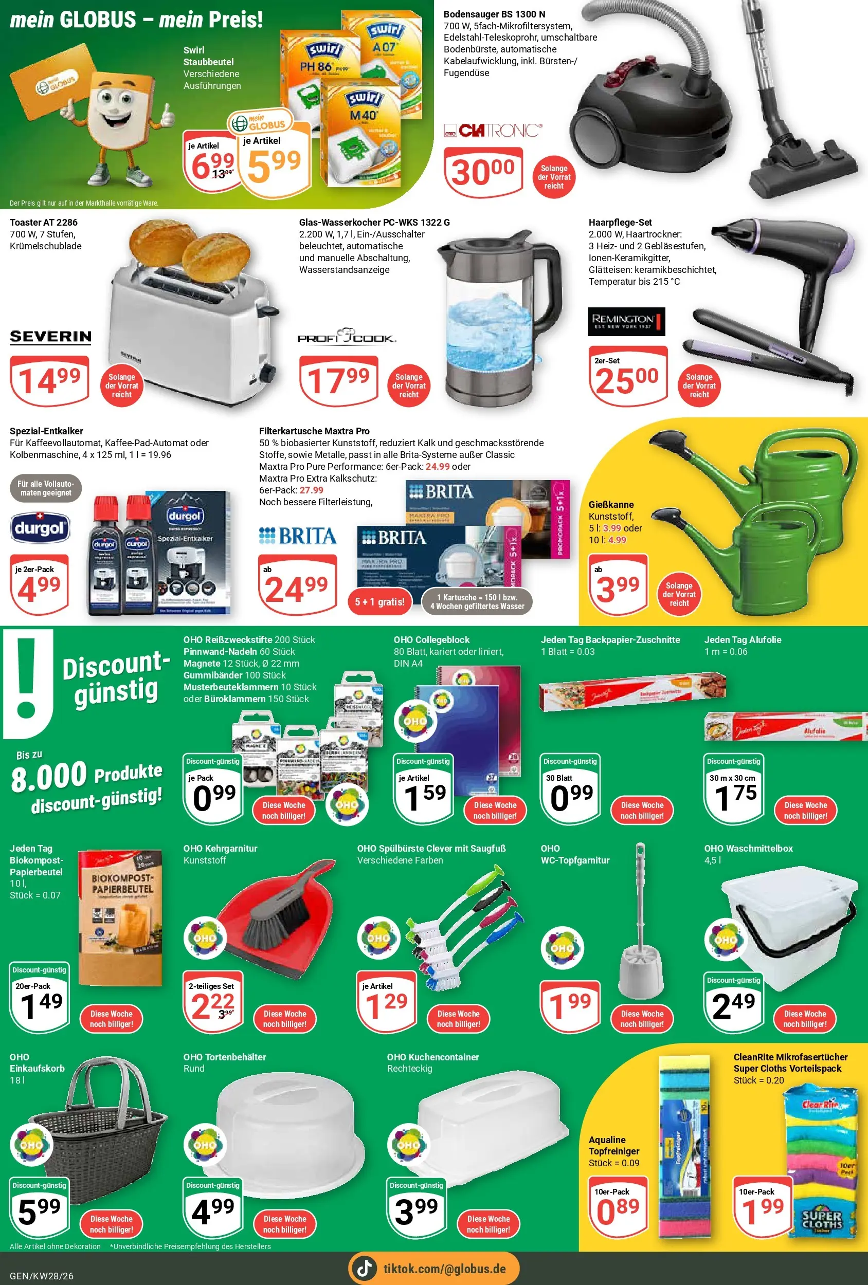 Globus Prospekt Gensingen (ab 06.07.2026) » Angebote online | Seite: 31 | Produkte: Haartrockner, Toaster, Wasser, Glätteisen