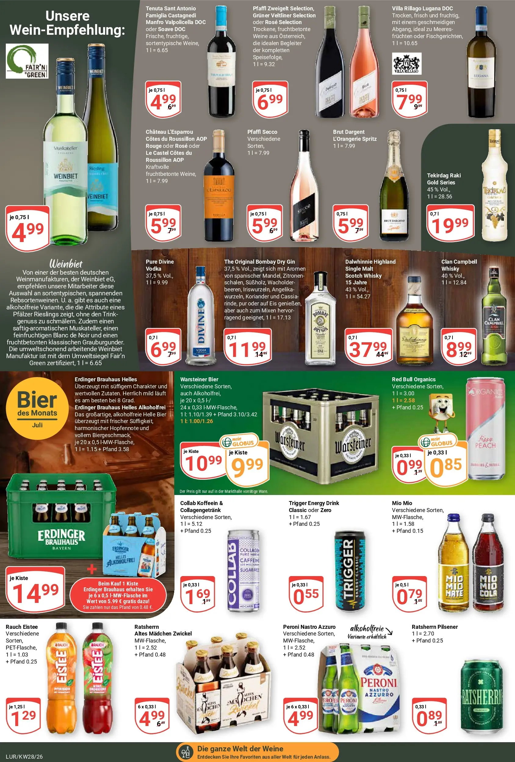 Globus Prospekt Hamburg (ab 06.07.2026) » Angebote online | Seite: 22 | Produkte: Energy, Gin, Eis, Zitronen
