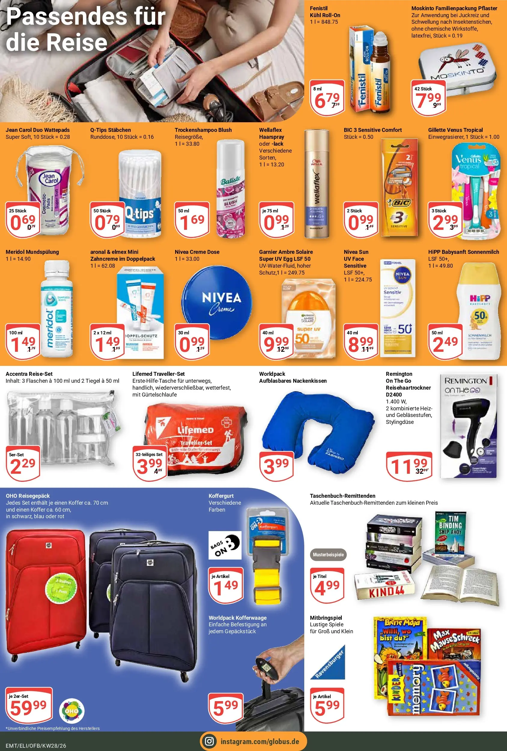 Globus Prospekt Mittelhausen (ab 06.07.2026) » Angebote online | Seite: 23 | Produkte: Haarspray, Creme, Blush, Koffer