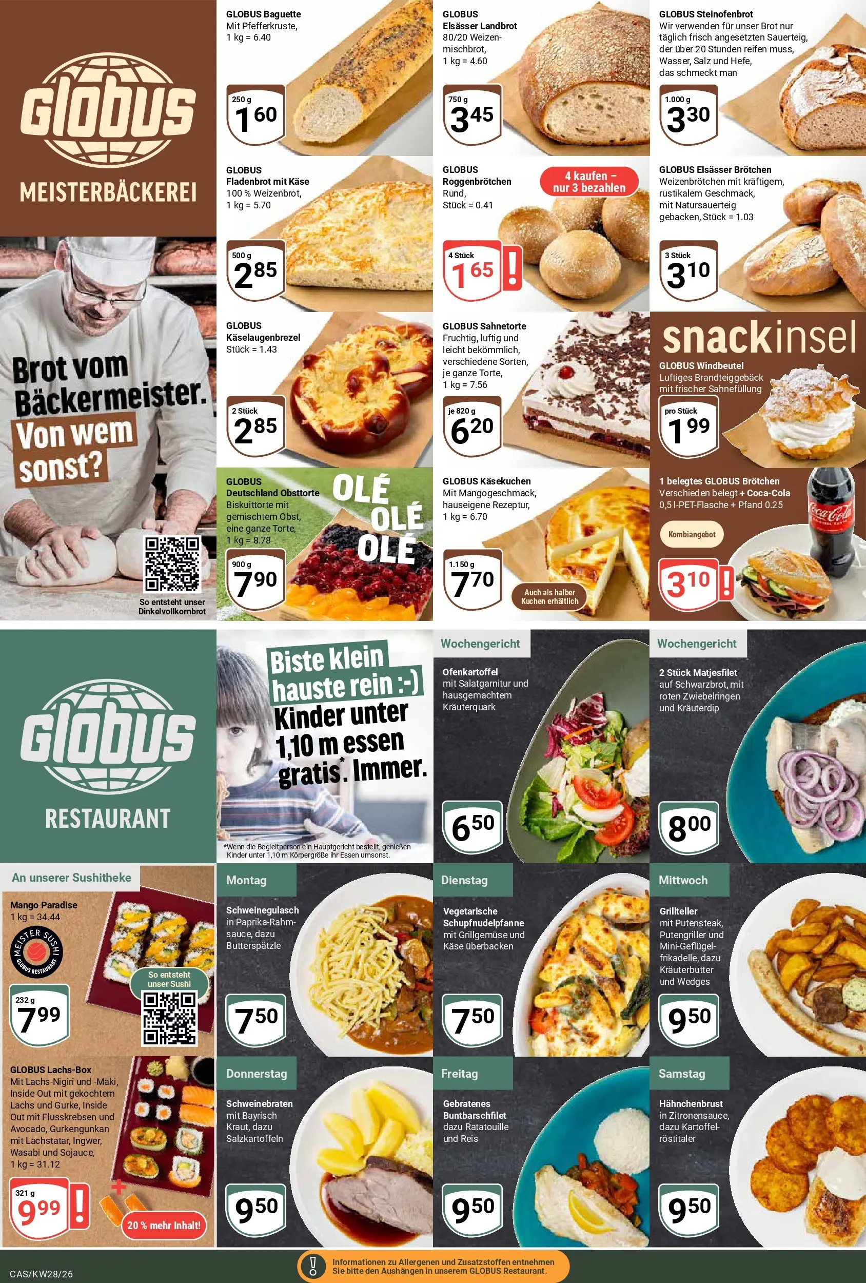 Globus Prospekt Castrop-Rauxel (ab 06.07.2026) » Angebote online | Seite: 11 | Produkte: Käse, Baguette, Kräuterbutter, Salz