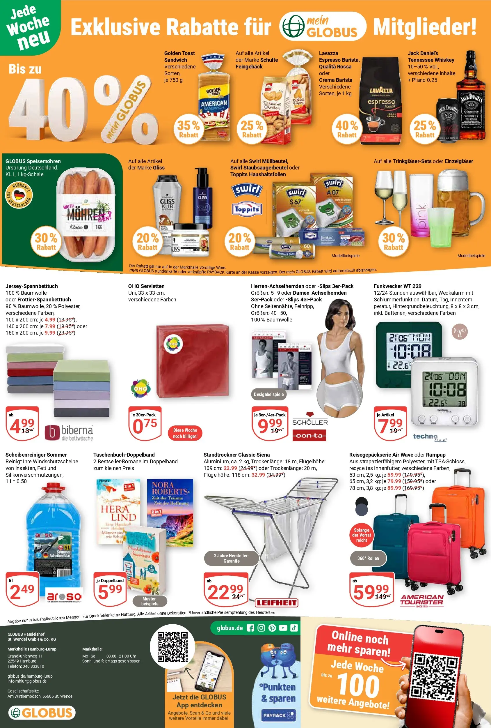 Globus Prospekt Hamburg (ab 06.07.2026) » Angebote online | Seite: 28 | Produkte: Lavazza, Schal, Whiskey, Uhr