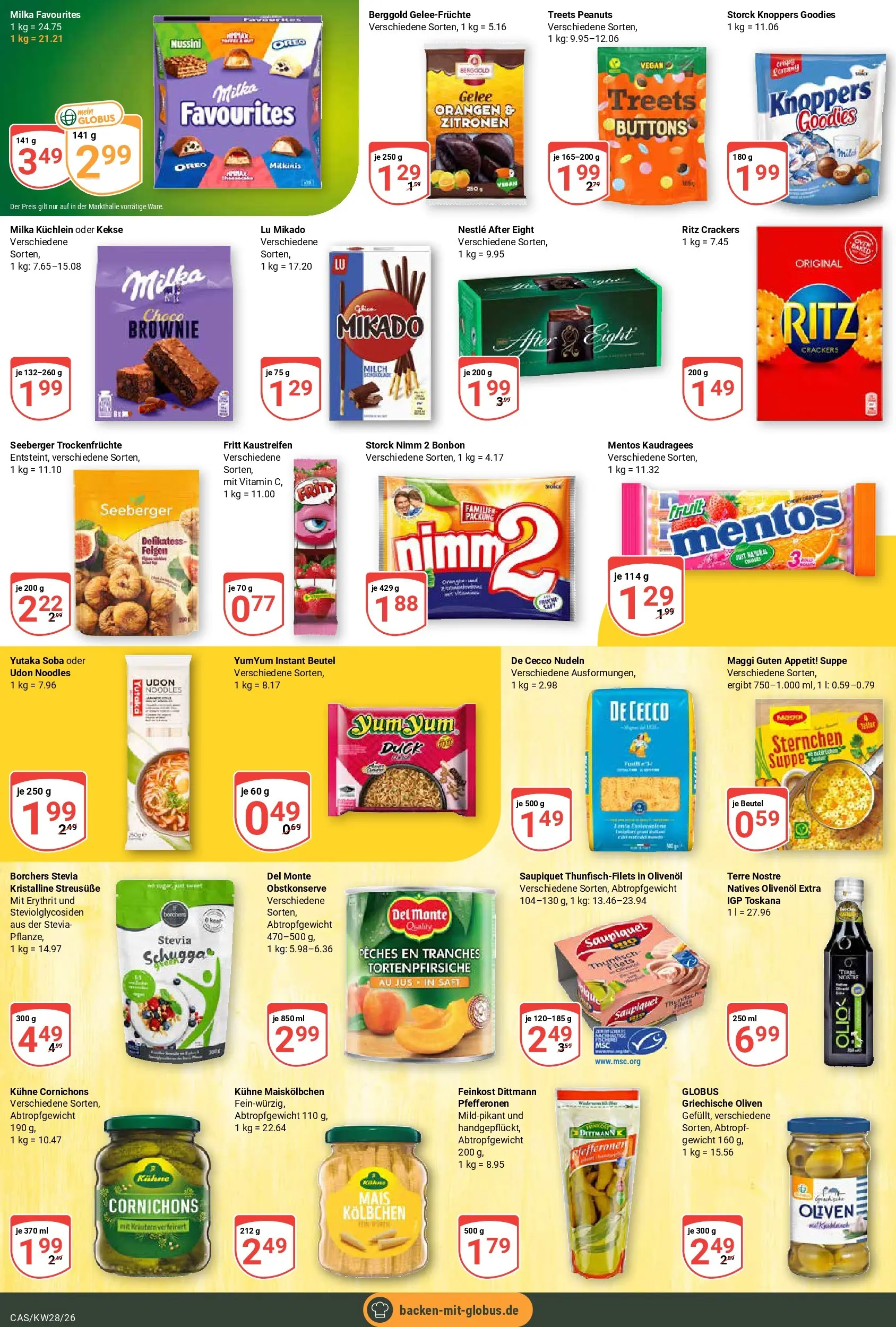 Globus Prospekt Castrop-Rauxel (ab 06.07.2026) » Angebote online | Seite: 19 | Produkte: Milch, Olivenol, Milka, Kekse