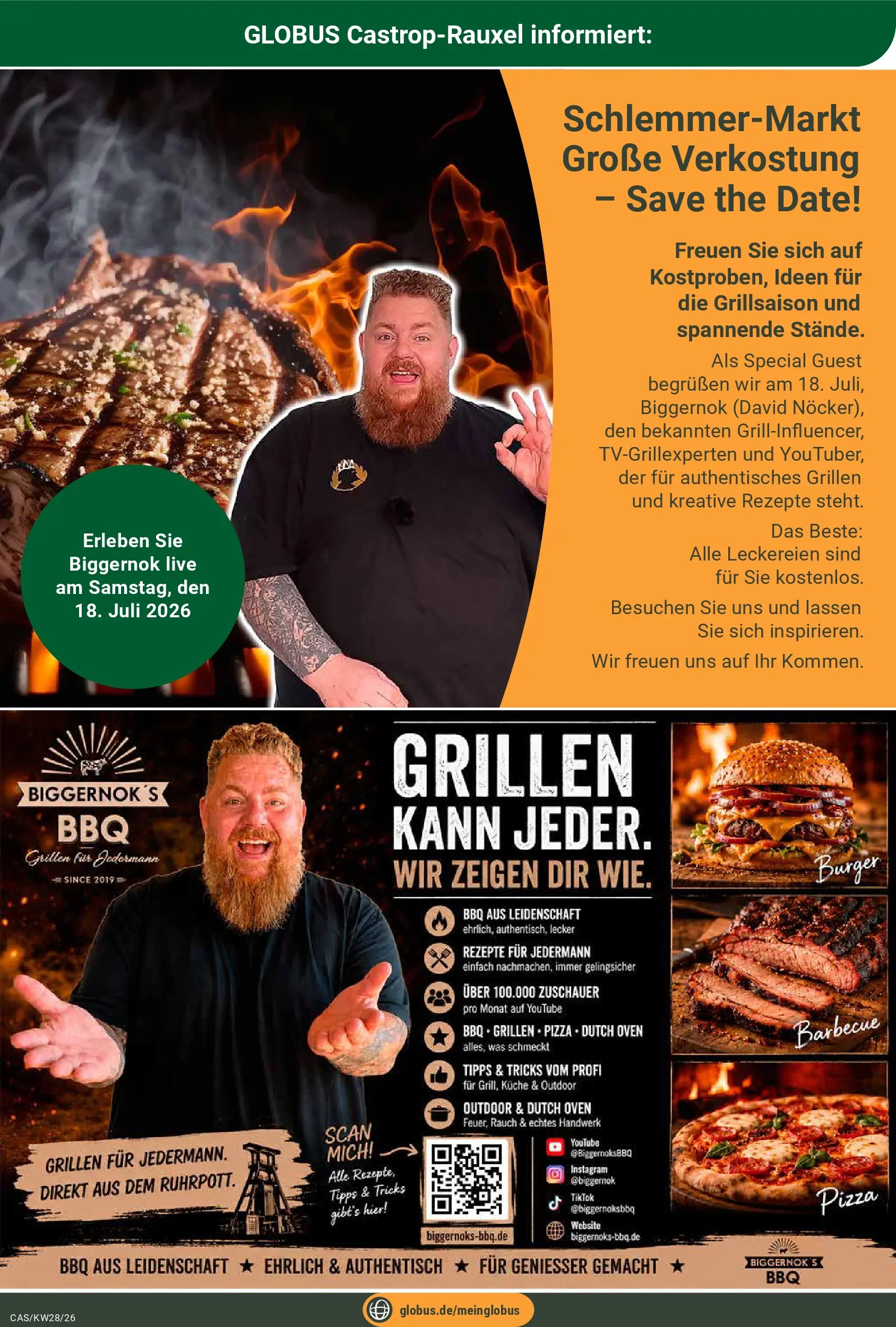Globus Prospekt Castrop-Rauxel (ab 06.07.2026) » Angebote online | Seite: 22 | Produkte: Küche, Burger, Pizza