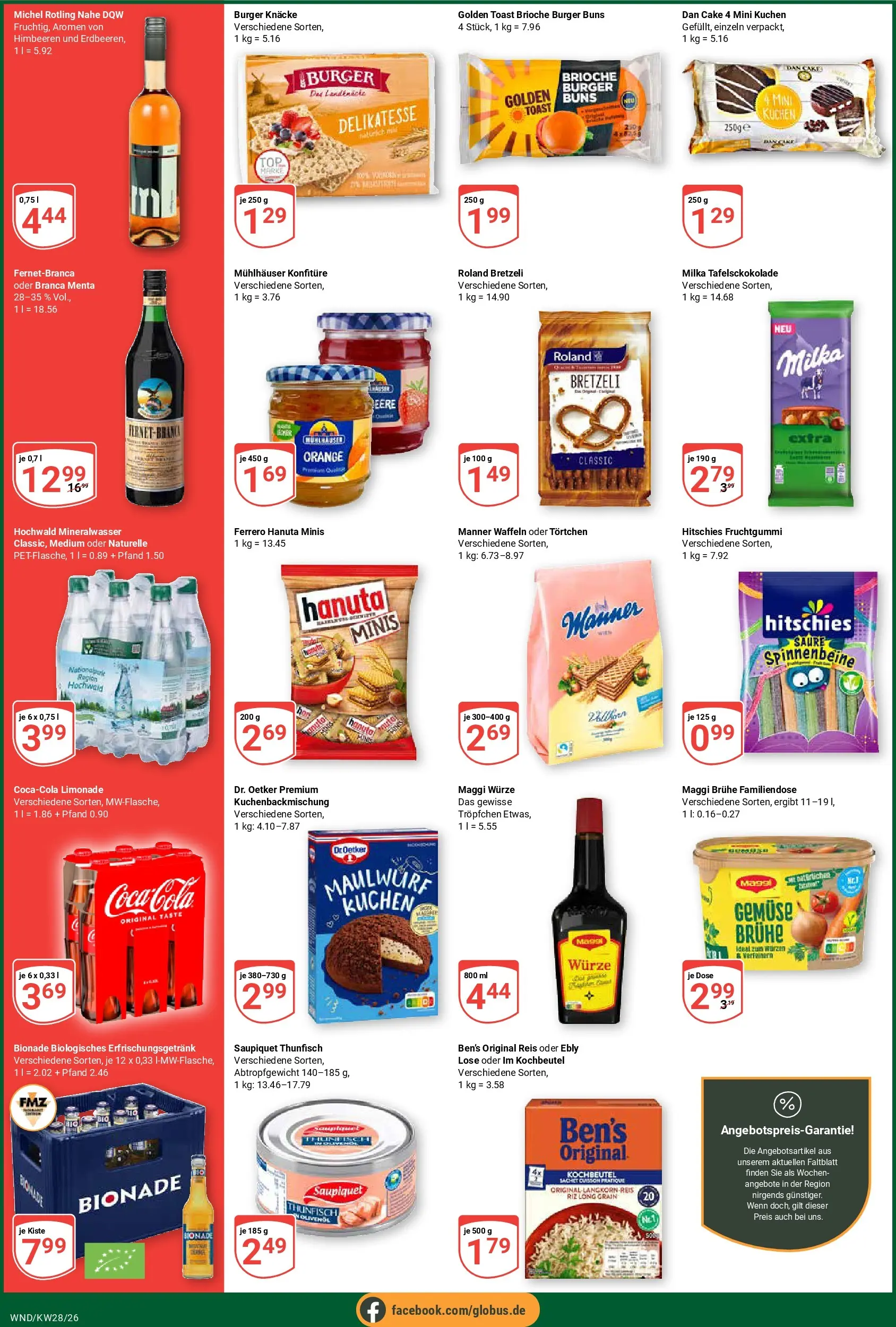 Globus Prospekt St. Wendel (ab 06.07.2026) » Angebote online | Seite: 4 | Produkte: Milka, Waffeln, Reis, Kuchen
