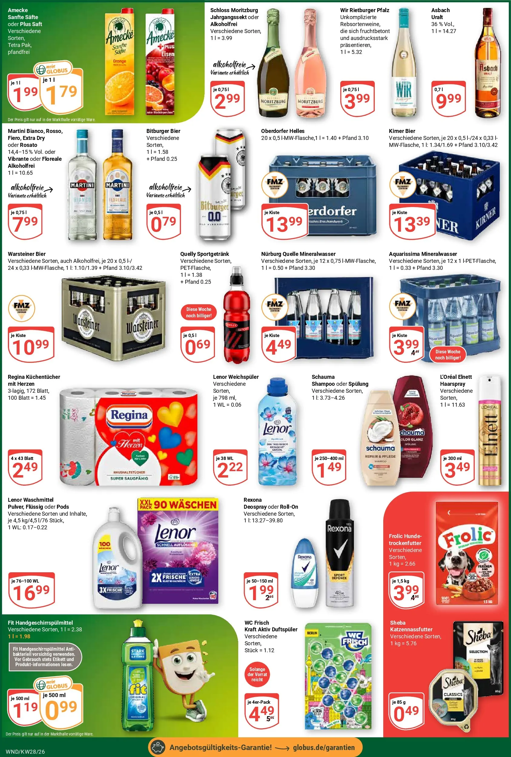 Globus Prospekt St. Wendel (ab 06.07.2026) » Angebote online | Seite: 5 | Produkte: Mineralwasser, Wc frisch, Warsteiner, Deospray