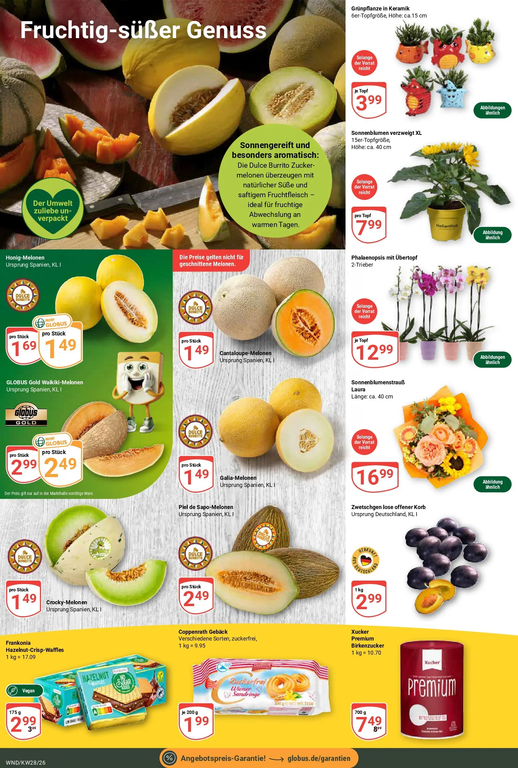 Globus Prospekt St. Wendel (ab 06.07.2026) » Angebote online | Seite: 8 | Produkte: Korb, Zwetschgen, Zucker