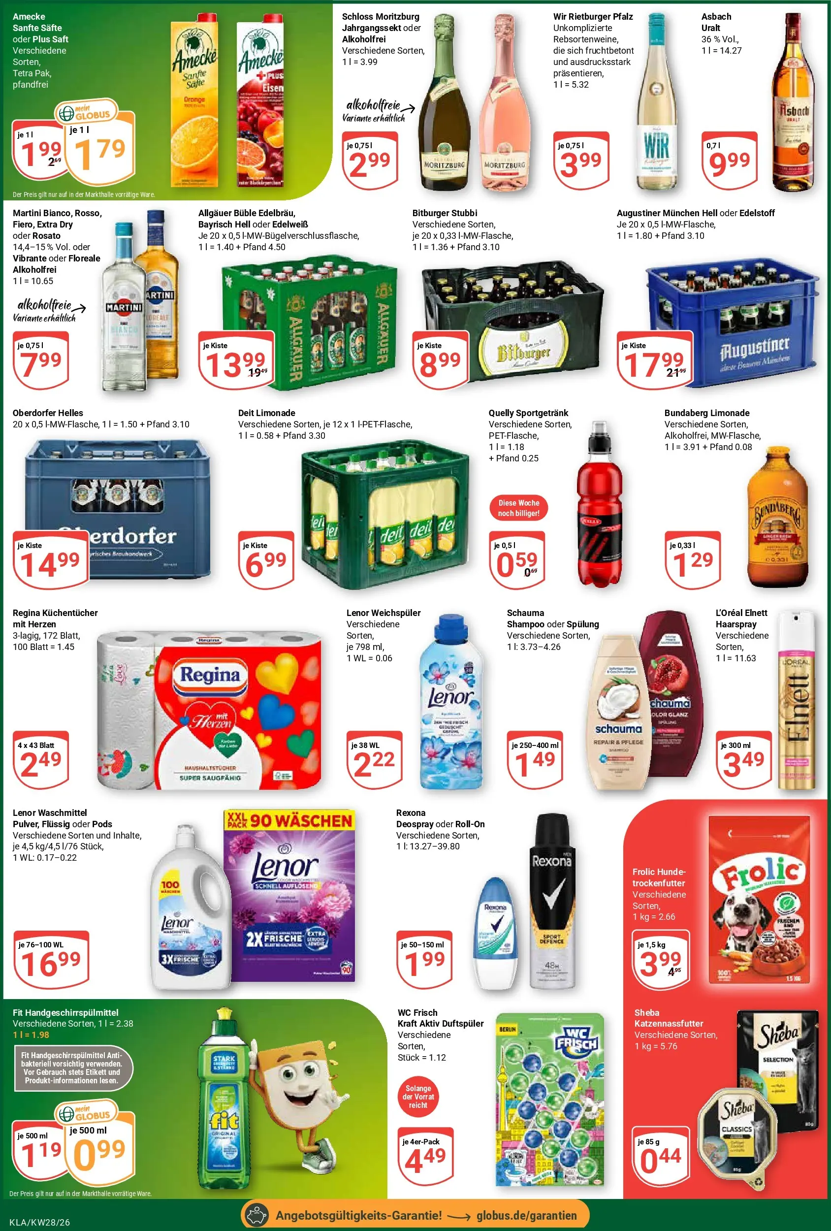 Globus Prospekt Kaiserslautern (ab 06.07.2026) » Angebote online | Seite: 4 | Produkte: Lenor, Sheba, Haarspray, Deospray