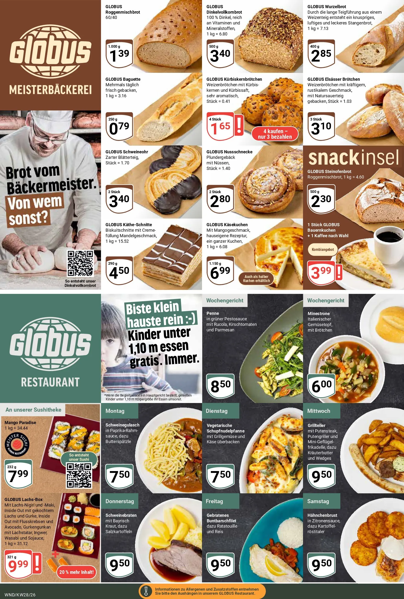 Globus Prospekt St. Wendel (ab 06.07.2026) » Angebote online | Seite: 9 | Produkte: Baguette, Lachs, Kürbis, Reis