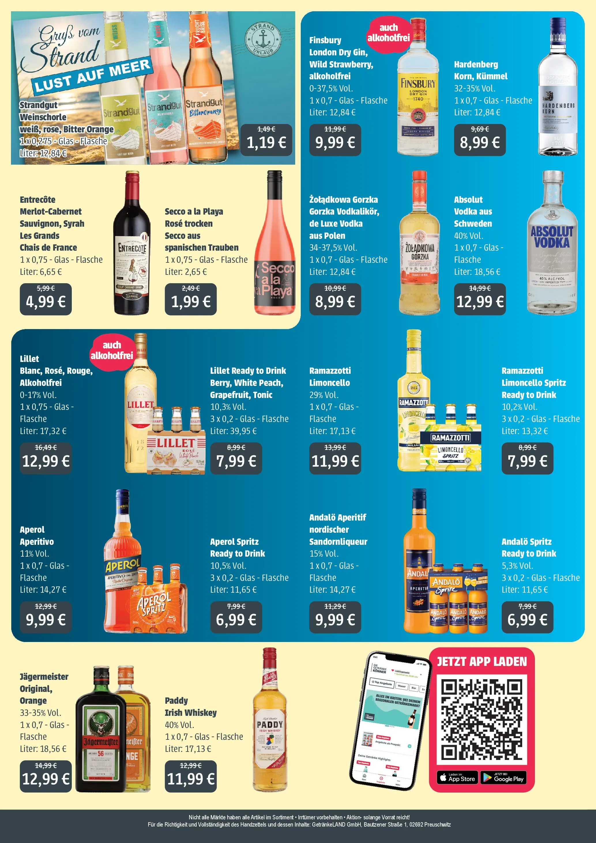 Angebote - GetränkeLand Mayer: Getränkeangebote (ab 05.07.2026) zum Blättern | Seite: 4 | Produkte: Trauben, Entrecote, Limoncello, Whiskey