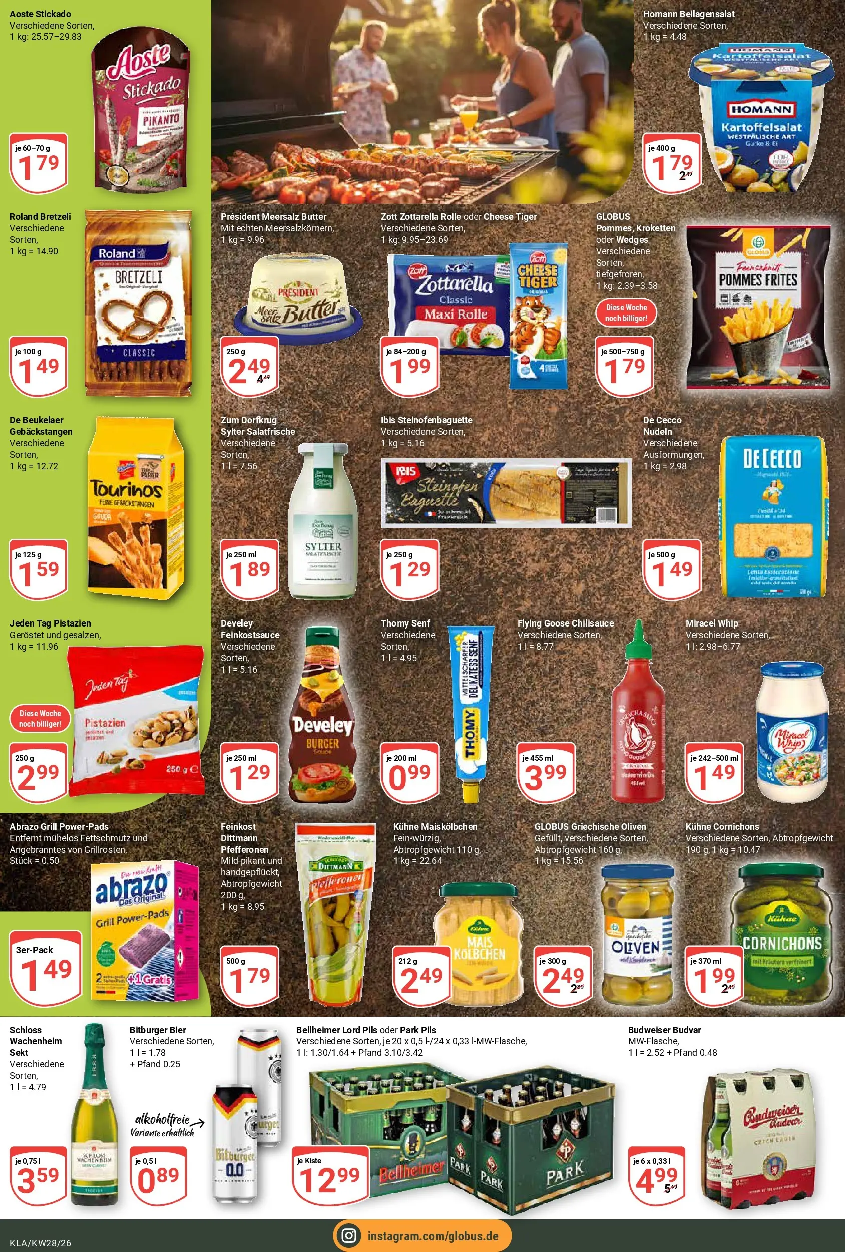Globus Prospekt Kaiserslautern (ab 06.07.2026) » Angebote online | Seite: 6 | Produkte: Grill, Pistazien, Budweiser, Salat