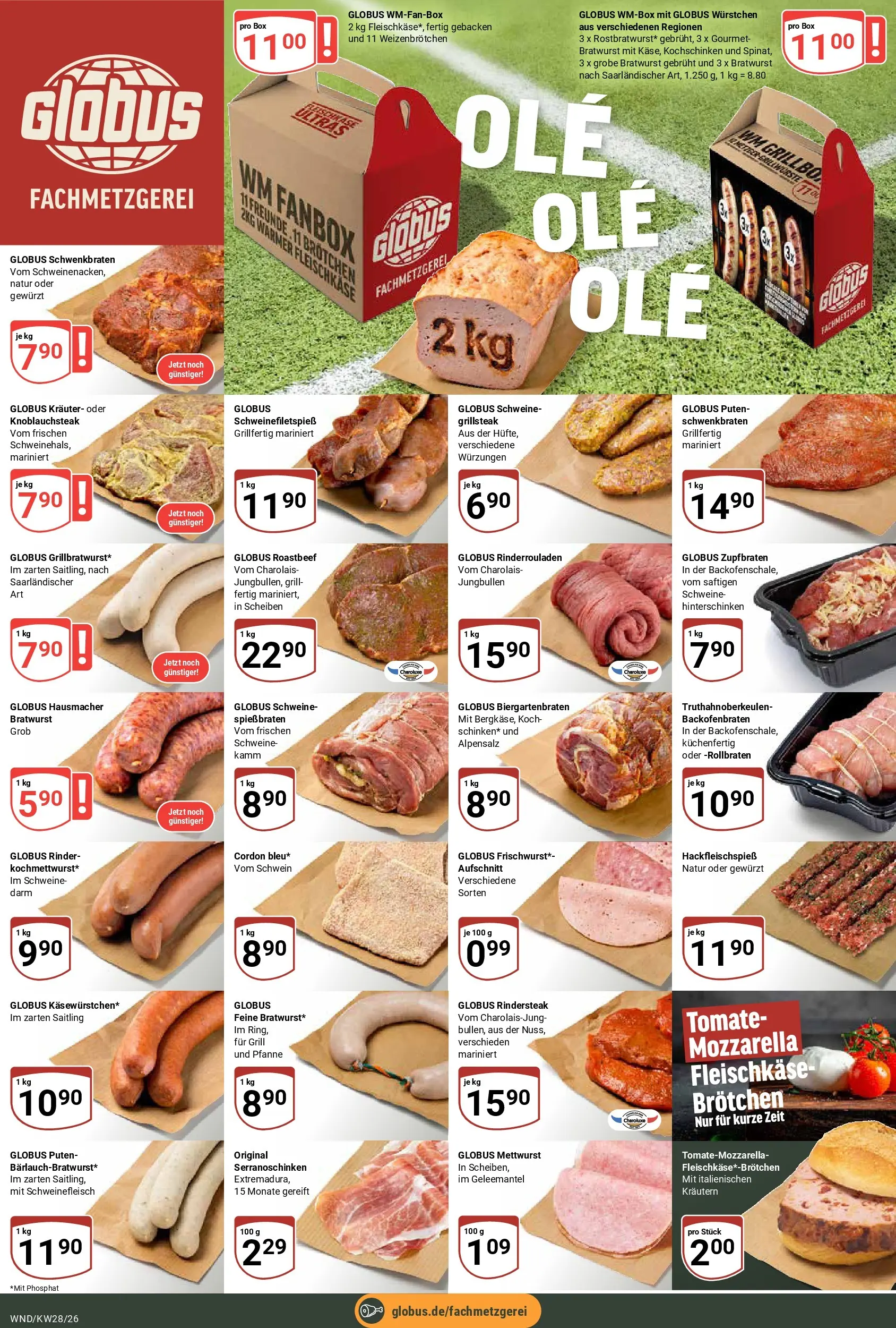 Globus Prospekt St. Wendel (ab 06.07.2026) » Angebote online | Seite: 10 | Produkte: Grill, Mozzarella, Roastbeef, Schweinefleisch