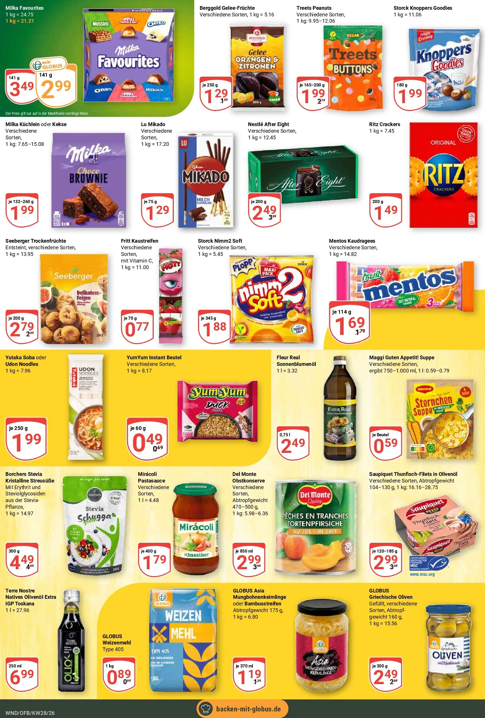 Globus Prospekt St. Wendel (ab 06.07.2026) » Angebote online | Seite: 16 | Produkte: Milch, Orangen, Milka, Zitronen