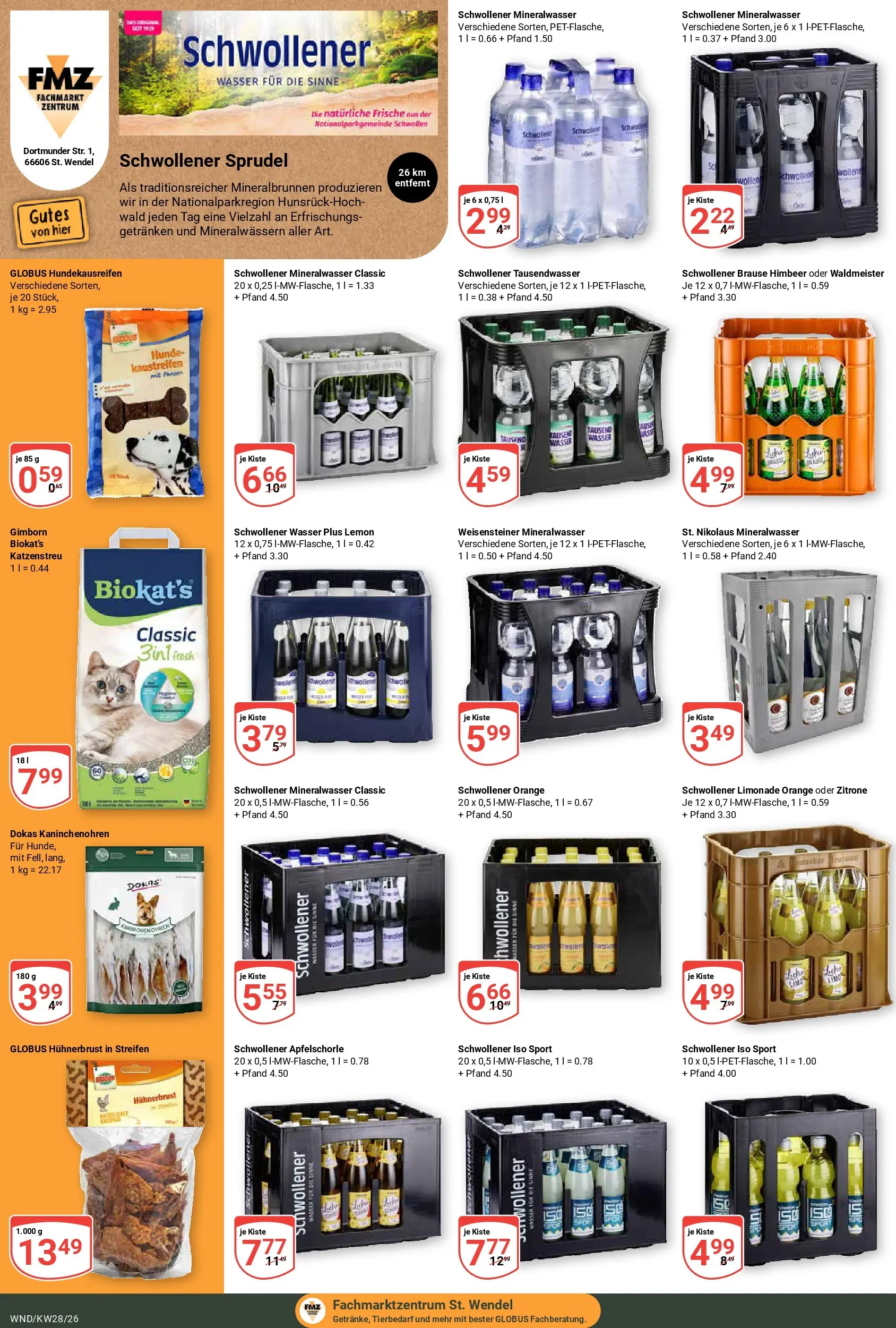Globus Prospekt St. Wendel (ab 06.07.2026) » Angebote online | Seite: 19 | Produkte: Limonade, Mineralwasser, Wasser, Zitrone