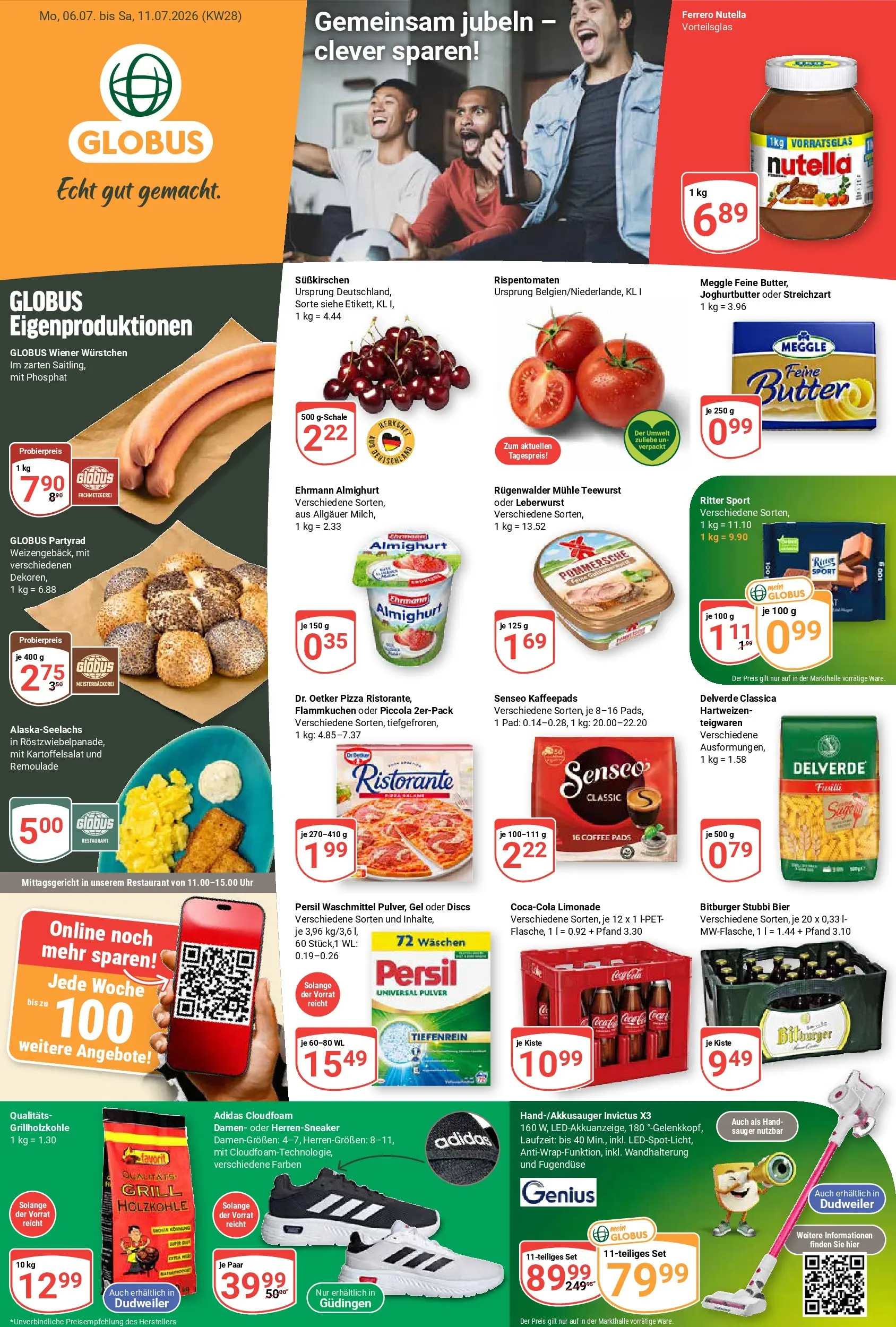 Globus Prospekt Saarbrücken-Dudweiler (ab 06.07.2026) » Angebote online | Seite: 3 | Produkte: Kaffeepads, Butter, Ritter sport, Uhr
