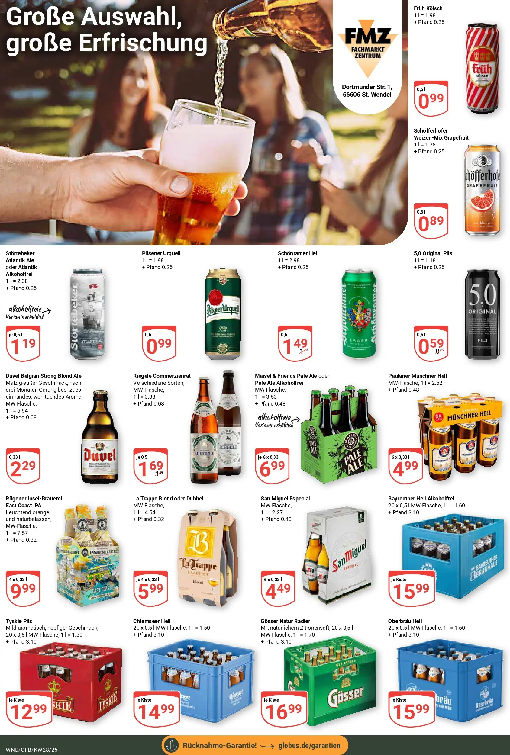 Globus Prospekt St. Wendel (ab 06.07.2026) » Angebote online | Seite: 21 | Produkte: Tyskie, Pils, Grapefruit, Paulaner