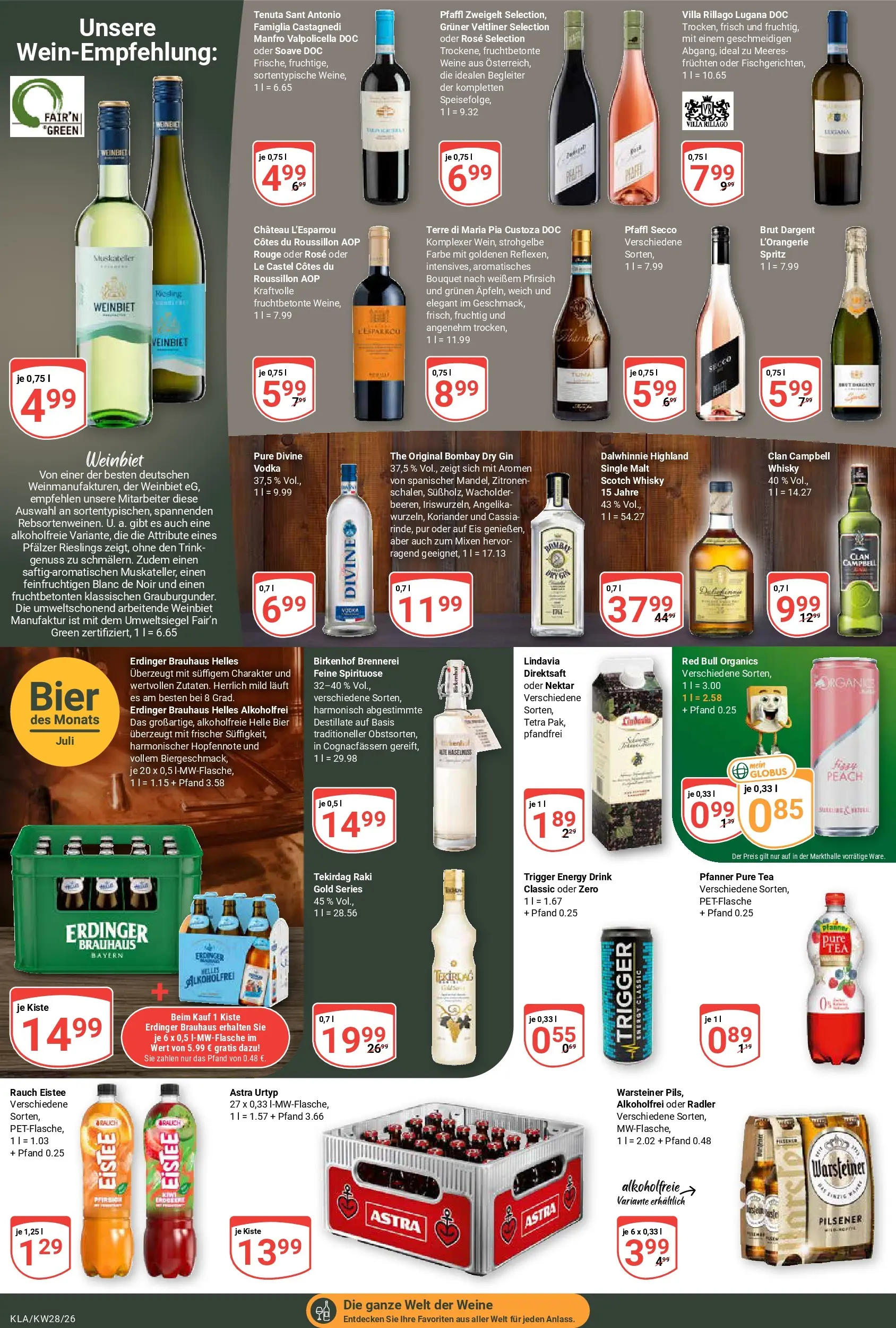 Globus Prospekt Kaiserslautern (ab 06.07.2026) » Angebote online | Seite: 18 | Produkte: Whisky, Bier, Rouge, Warsteiner