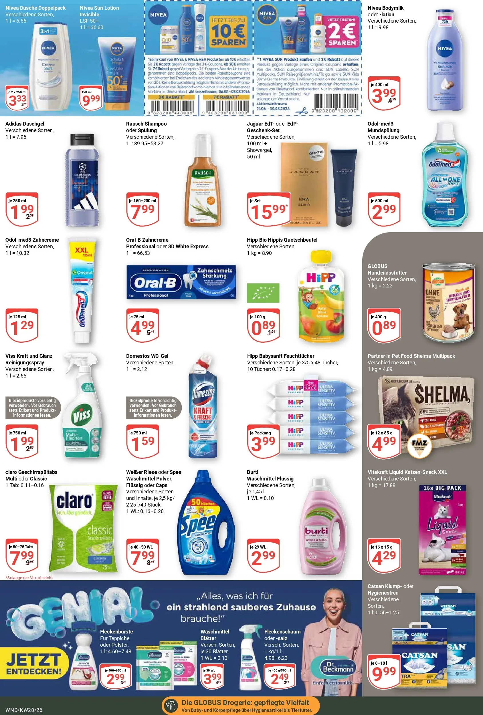Globus Prospekt St. Wendel (ab 06.07.2026) » Angebote online | Seite: 22 | Produkte: Creme, Duschgel, Spee, Waschmittel