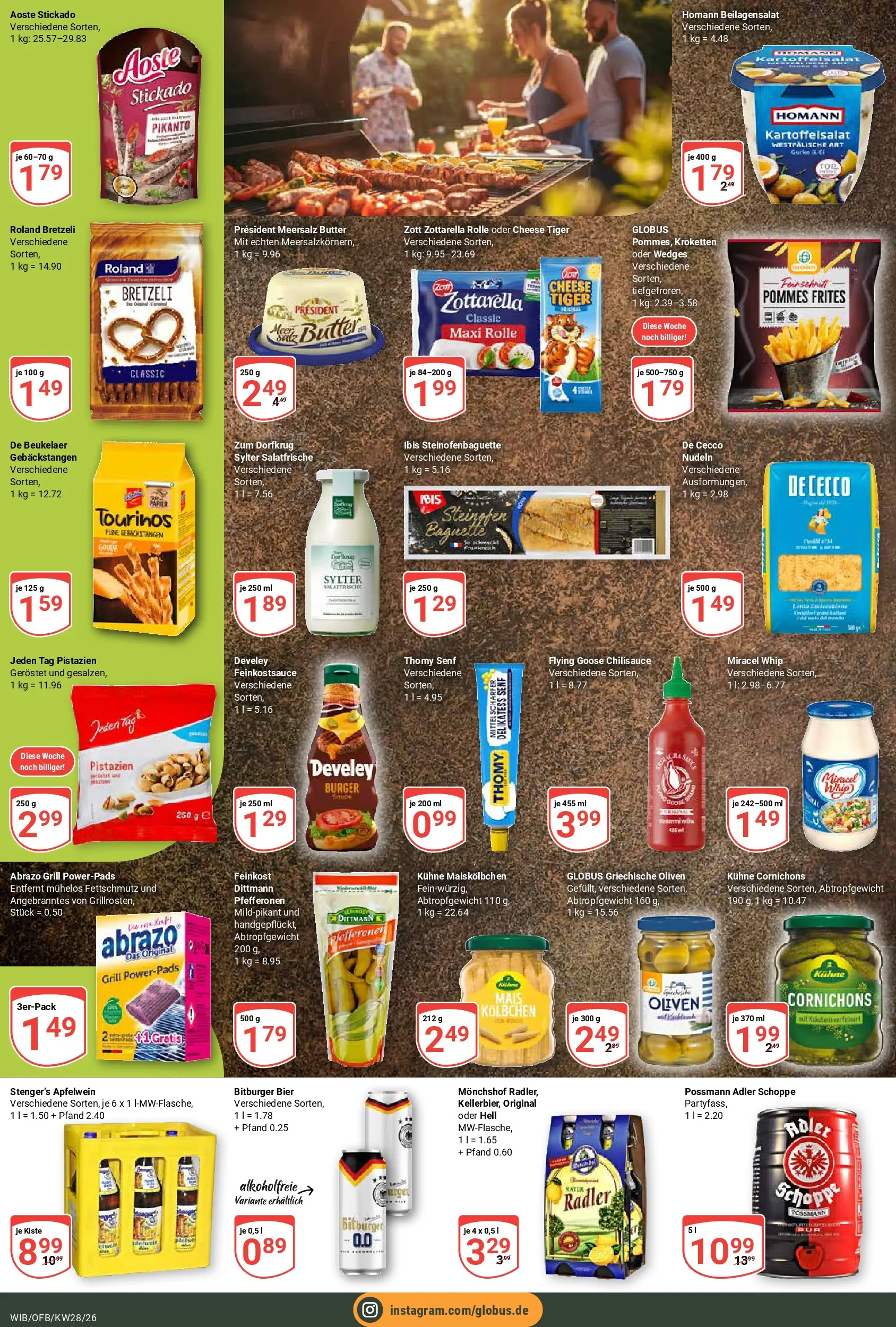 Globus Prospekt Wiesbaden-Nordenstadt (ab 06.07.2026) » Angebote online | Seite: 4 | Produkte: Grill, Pommes frites, Pistazien, Salat