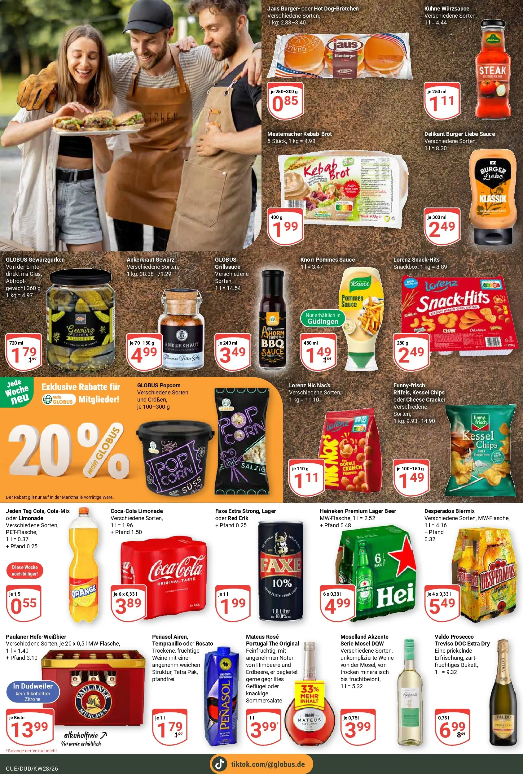 Globus Prospekt Saarbrücken-Dudweiler (ab 06.07.2026) » Angebote online | Seite: 9 | Produkte: Pommes, Burger, Himbeere, Paulaner