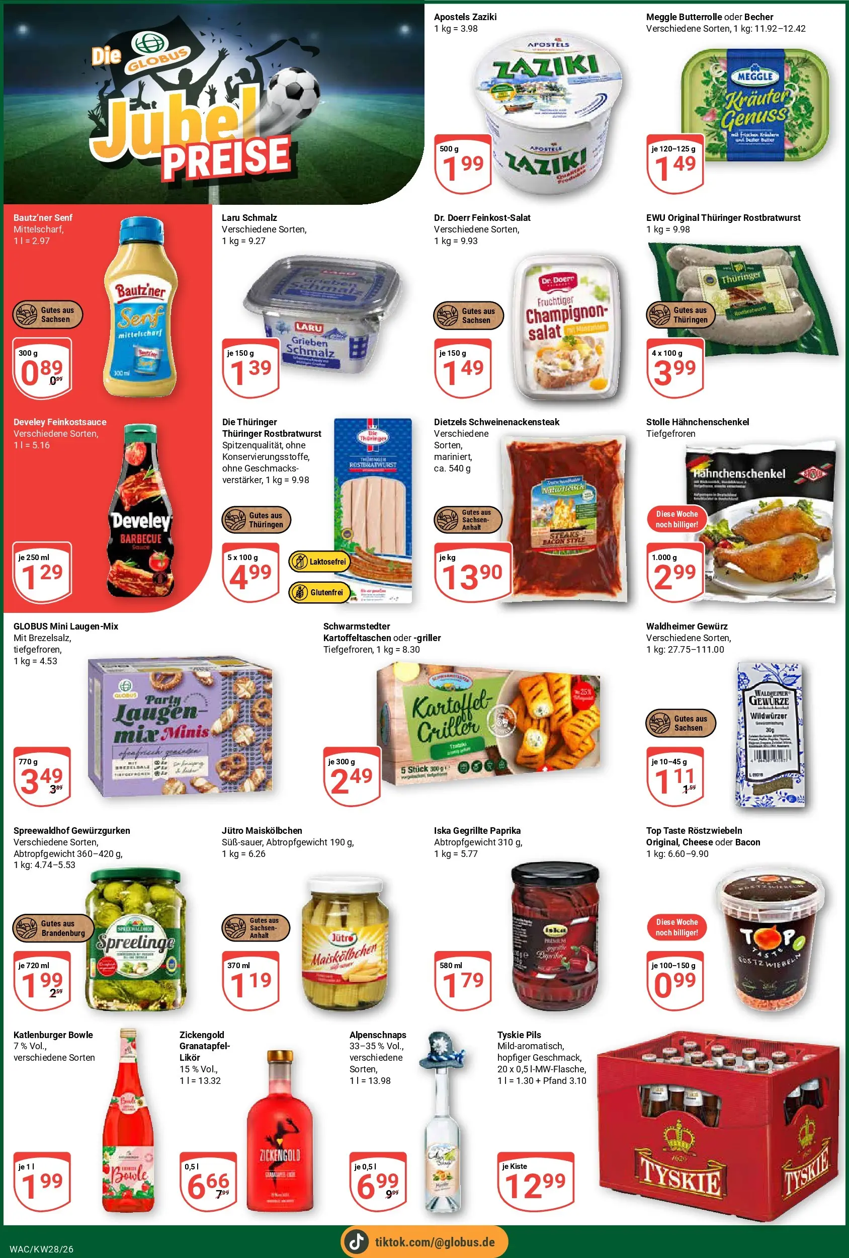 Globus Prospekt Markkleeberg (ab 06.07.2026) » Angebote online | Seite: 6 | Produkte: Top, Hahnchenschenkel, Likör, Pils