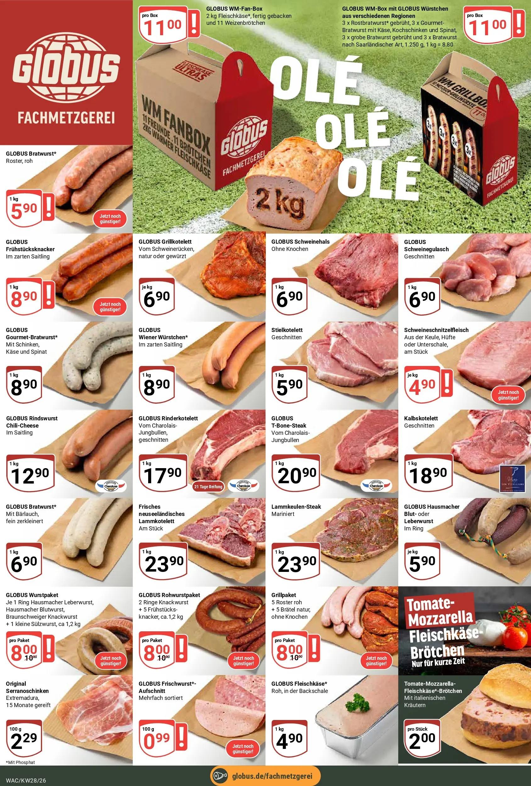 Globus Prospekt Markkleeberg (ab 06.07.2026) » Angebote online | Seite: 10 | Produkte: Schweinegulasch, Käse, Mozzarella, Box