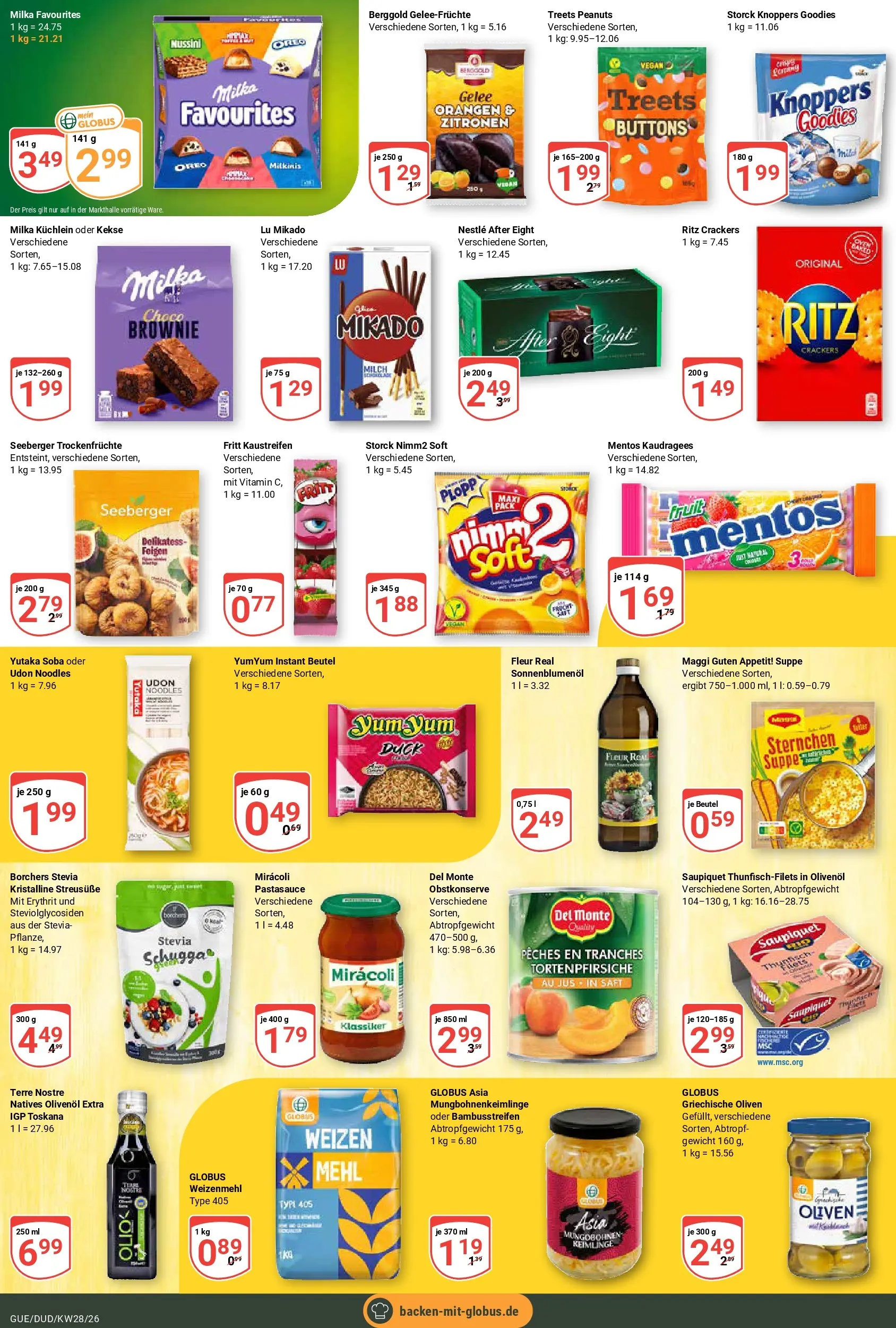 Globus Prospekt Saarbrücken-Dudweiler (ab 06.07.2026) » Angebote online | Seite: 18 | Produkte: Thunfisch, Olivenol, Kekse, Zitronen