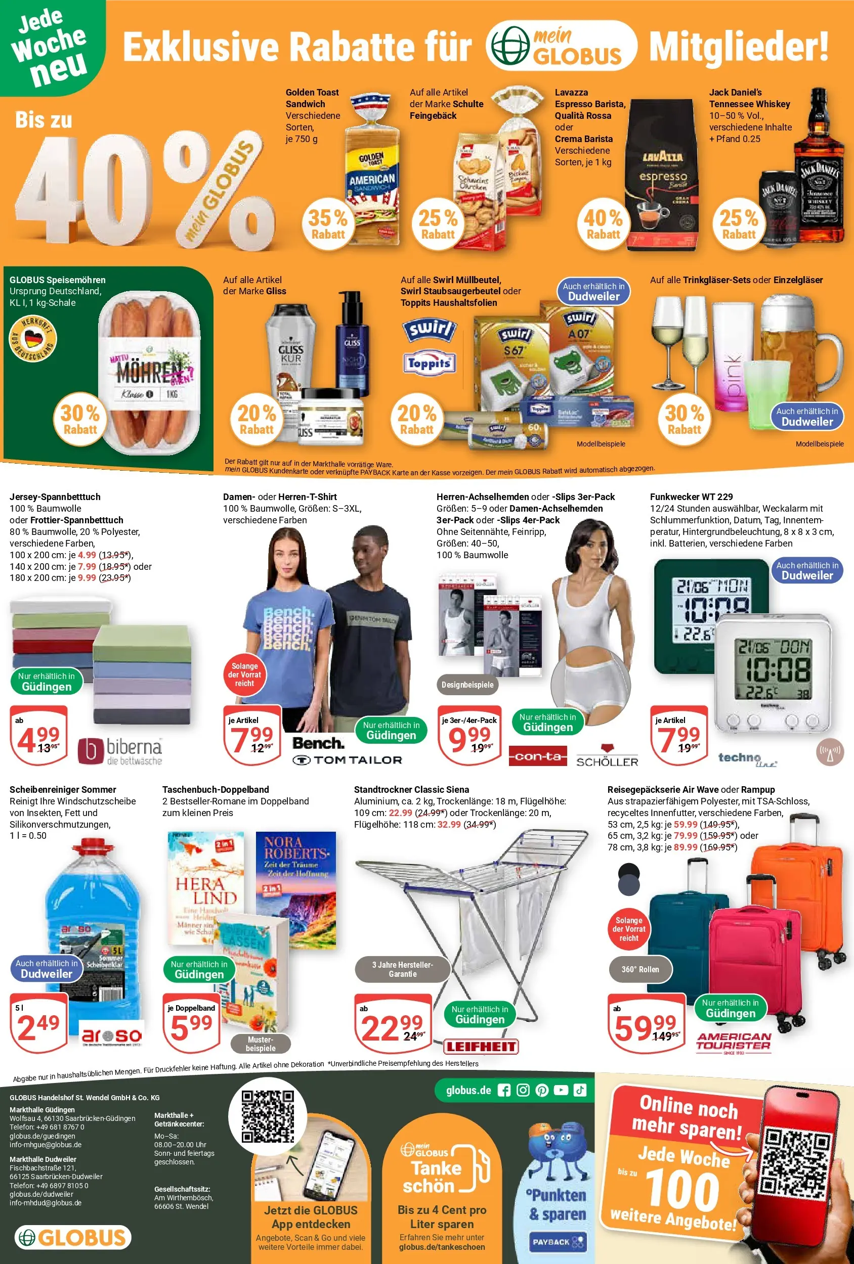 Globus Prospekt Saarbrücken-Dudweiler (ab 06.07.2026) » Angebote online | Seite: 28 | Produkte: Toast, Bettwäsche, Mohren, Whiskey