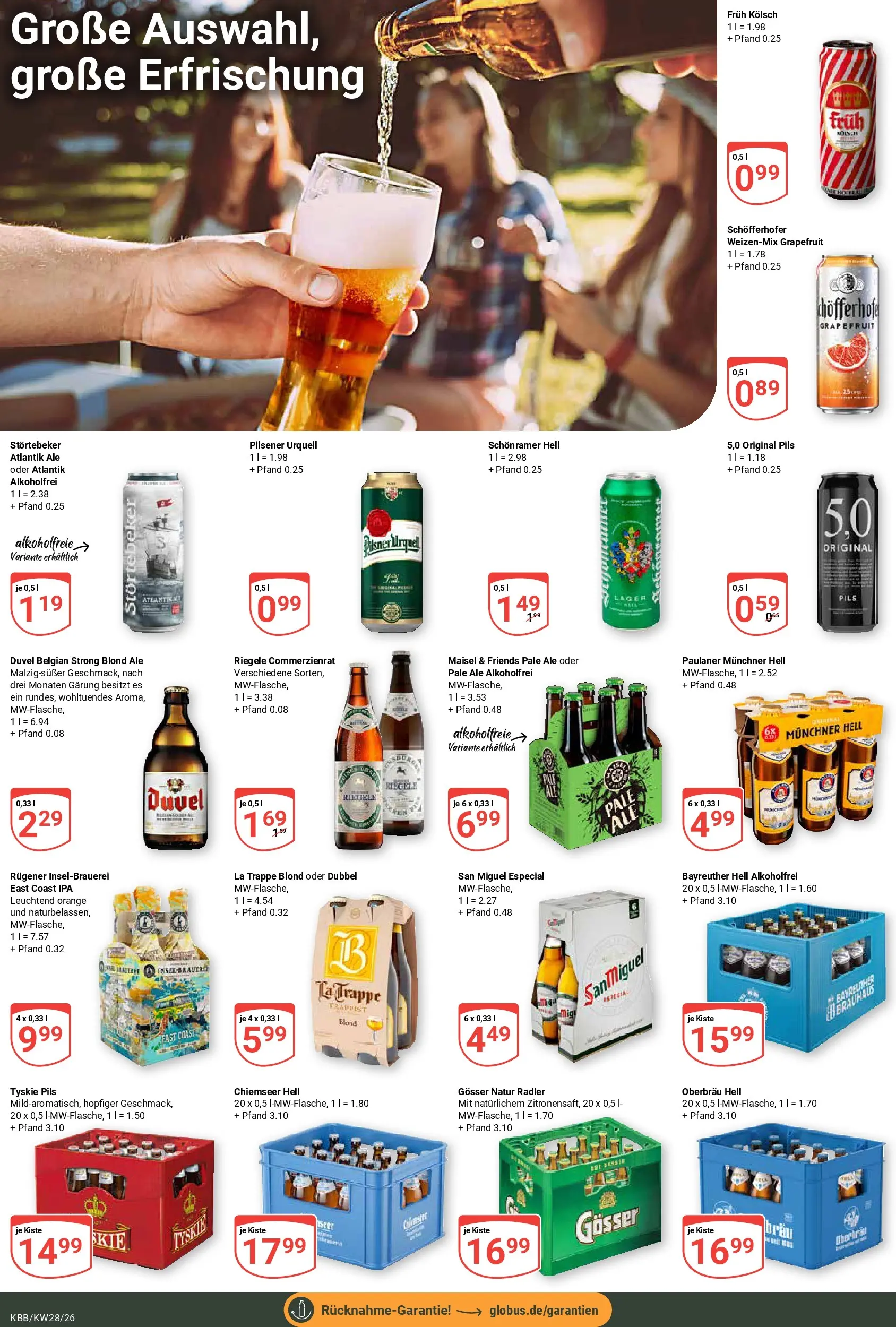 Globus Prospekt Koblenz-Bubenheim (ab 06.07.2026) » Angebote online | Seite: 19 | Produkte: Tyskie, Pils, Radler, Paulaner