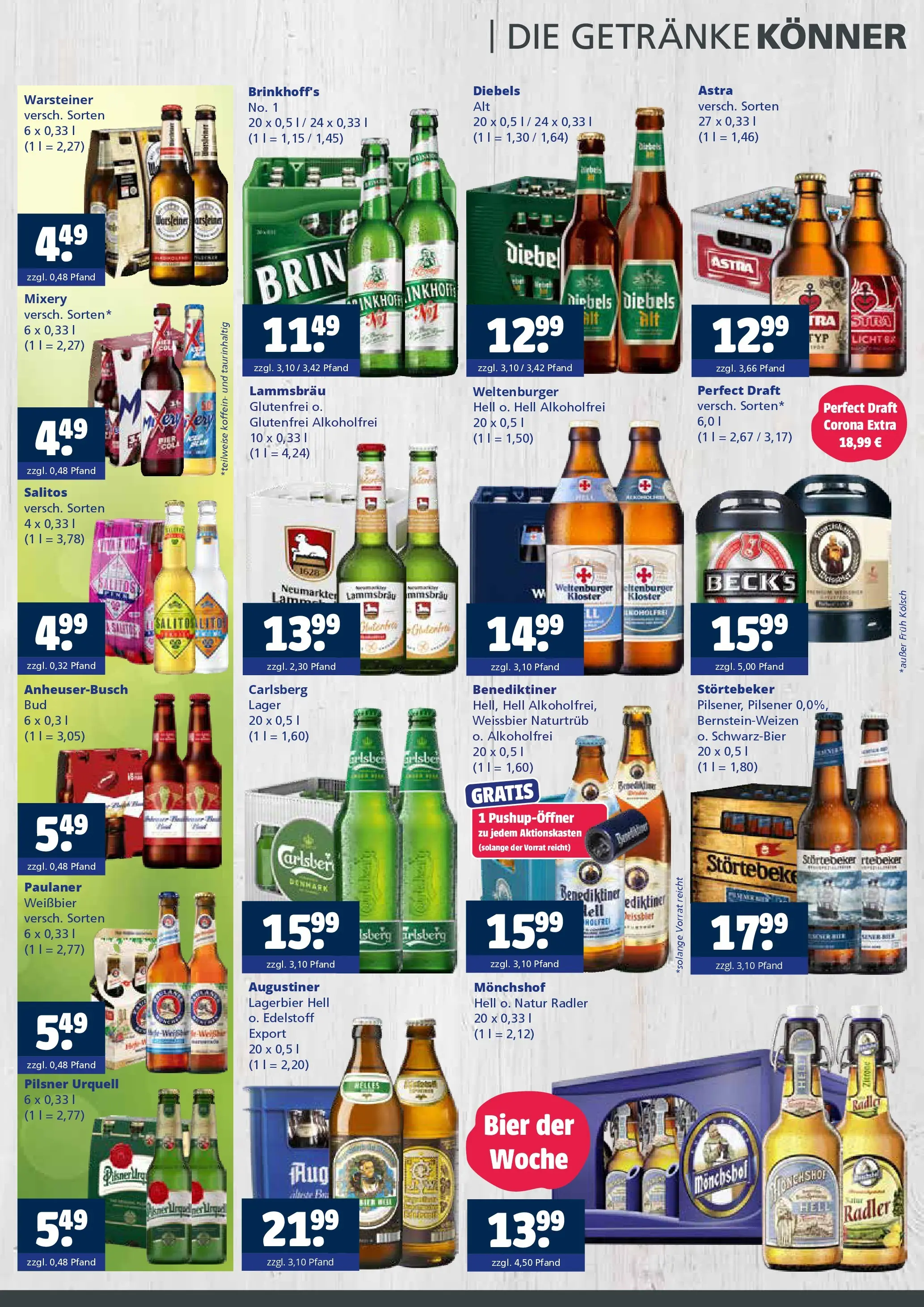 Angebote - Getränkewelt HSE: Getränkeangebote (ab 05.07.2026) zum Blättern | Seite: 2 | Produkte: Carlsberg, Warsteiner, Diebels, Paulaner