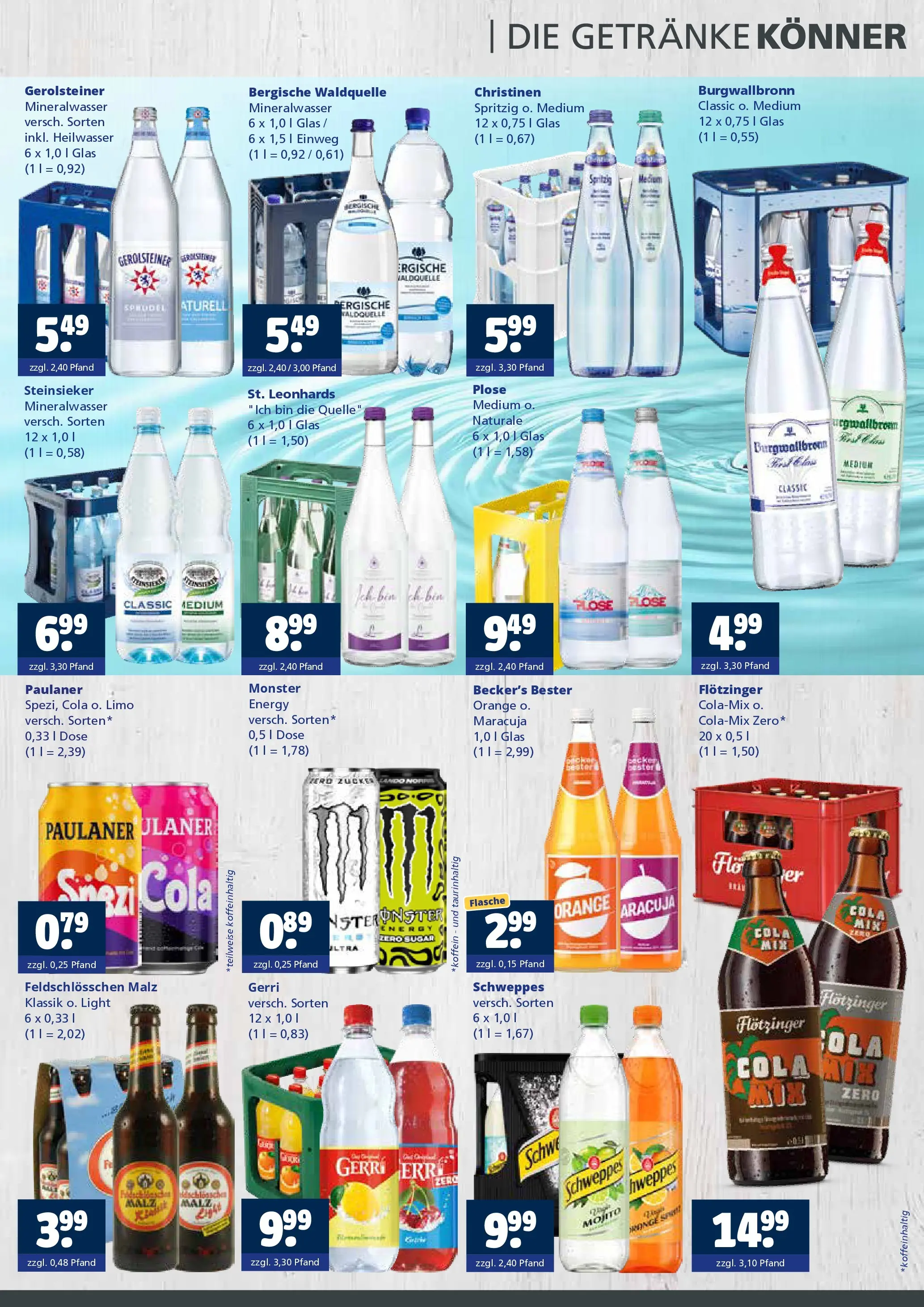 Angebote - Getränkewelt HSE: Getränkeangebote (ab 05.07.2026) zum Blättern | Seite: 3 | Produkte: Cola, Energy, Schweppes, Gerolsteiner