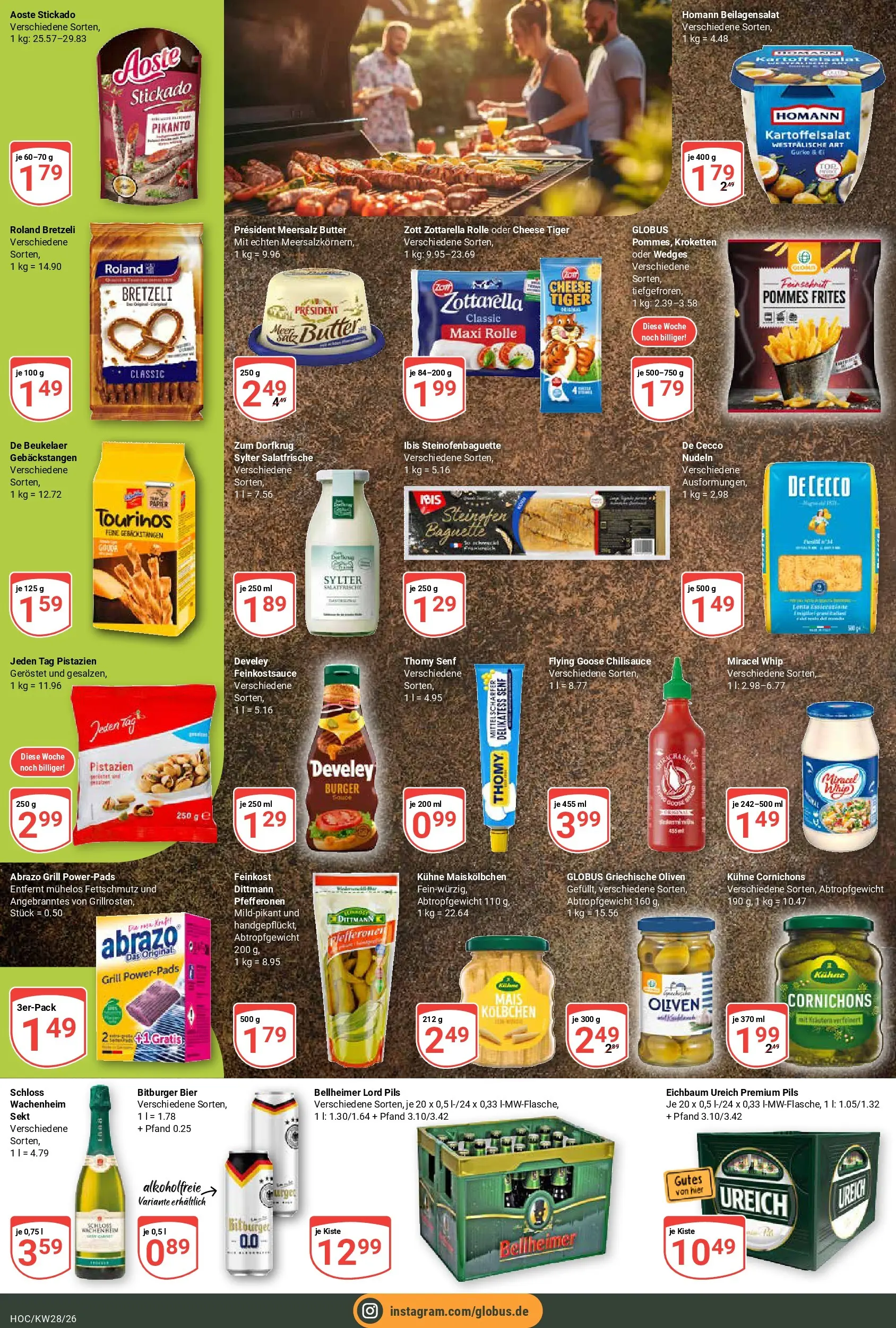 Globus Prospekt Hockenheim (ab 06.07.2026) » Angebote online | Seite: 6 | Produkte: Sekt, Burger, Miracel whip, Nudeln
