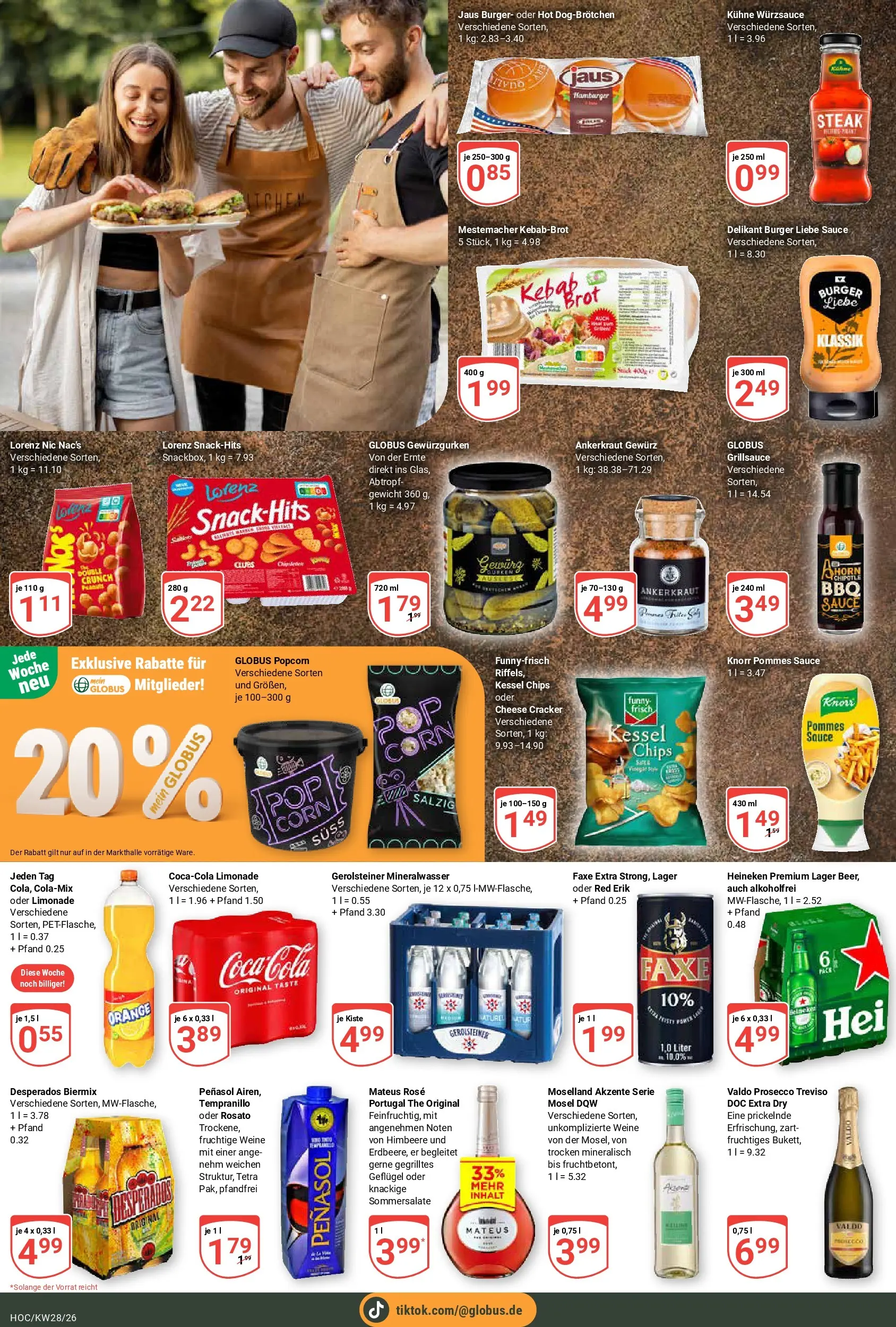 Globus Prospekt Hockenheim (ab 06.07.2026) » Angebote online | Seite: 7 | Produkte: Burger, Desperados, Himbeere, Brot