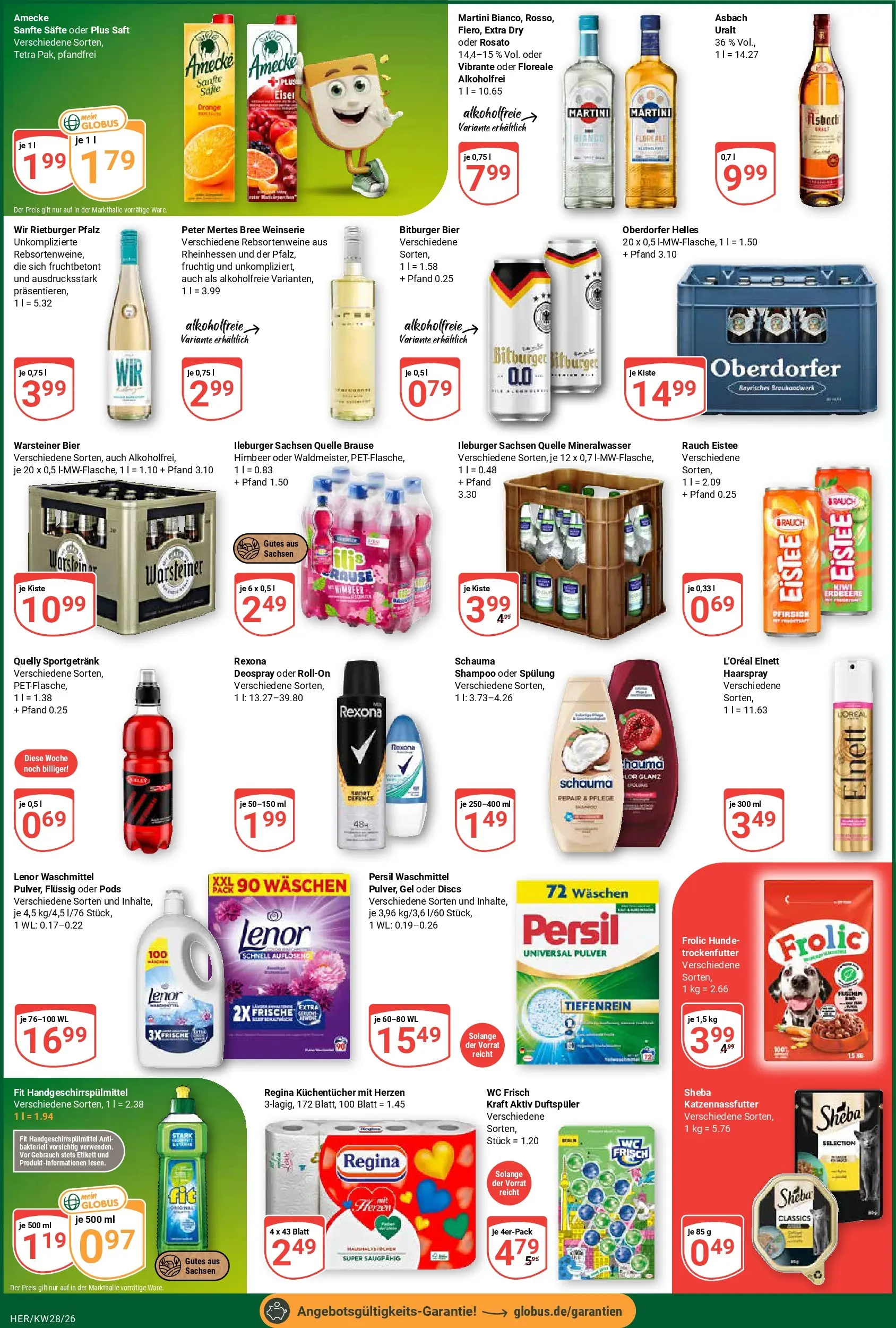 Globus Prospekt Hermsdorf (ab 06.07.2026) » Angebote online | Seite: 4 | Produkte: Bitburger, Haarspray, Mineralwasser, Persil