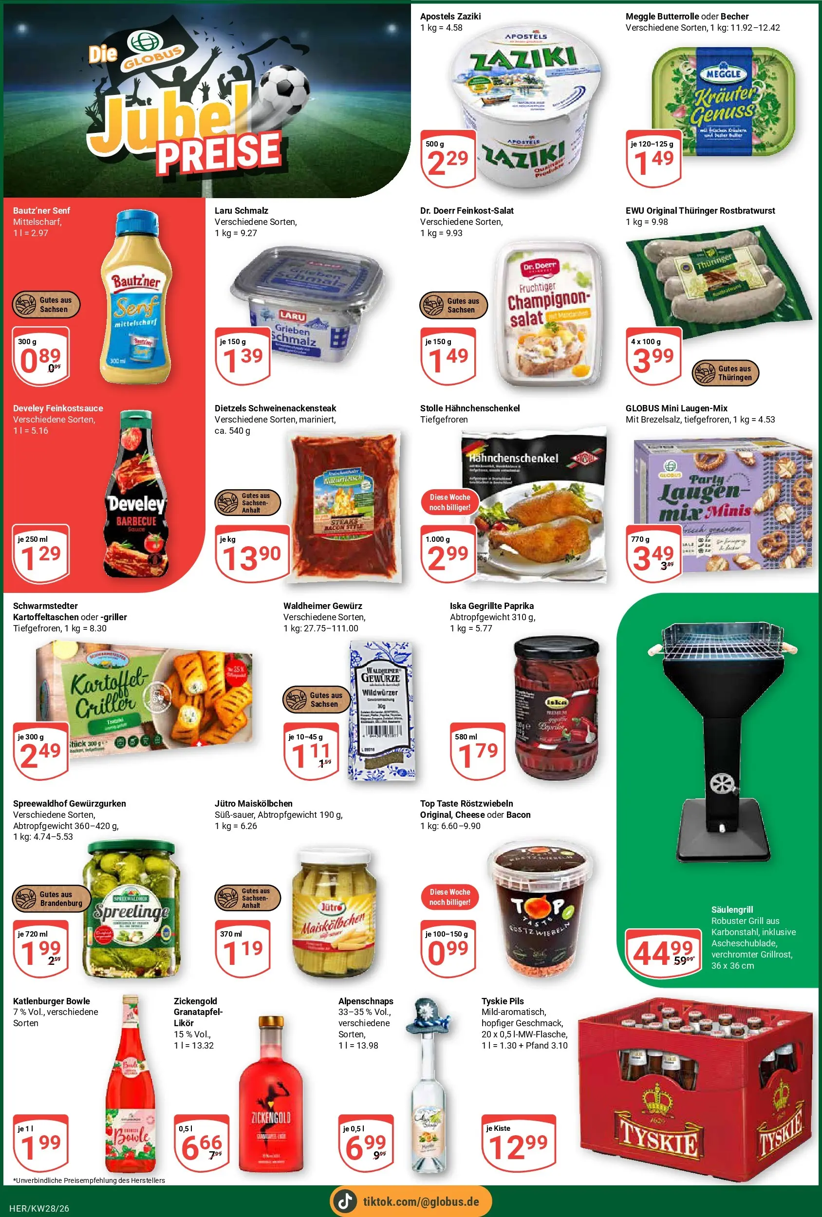 Globus Prospekt Hermsdorf (ab 06.07.2026) » Angebote online | Seite: 6 | Produkte: Top, Grill, Tyskie, Hahnchenschenkel