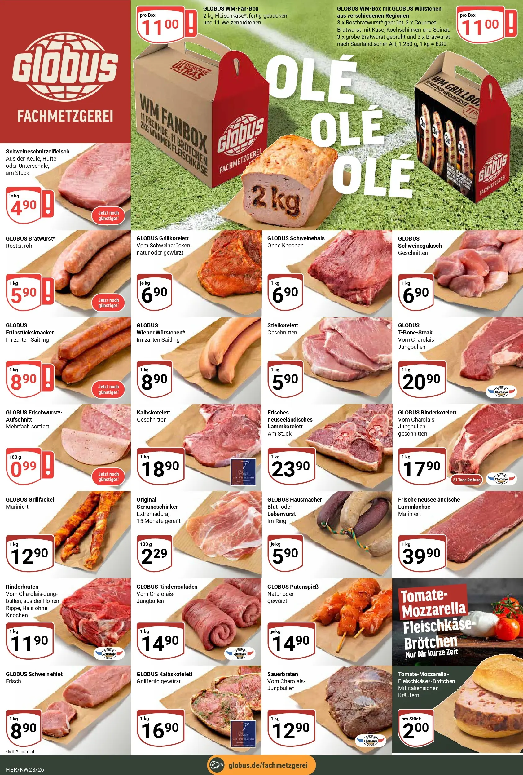 Globus Prospekt Hermsdorf (ab 06.07.2026) » Angebote online | Seite: 10 | Produkte: Rinderrouladen, Mozzarella, Box, Bratwurst