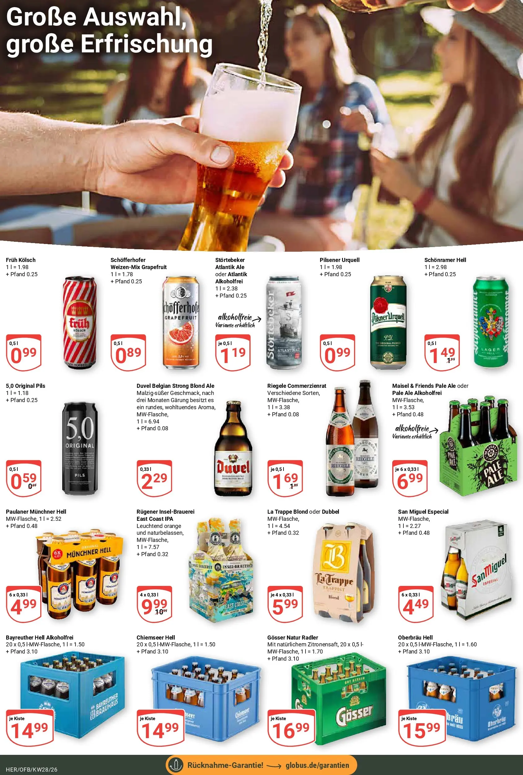 Globus Prospekt Hermsdorf (ab 06.07.2026) » Angebote online | Seite: 20 | Produkte: Bayreuther hell, Pils, Grapefruit, Paulaner