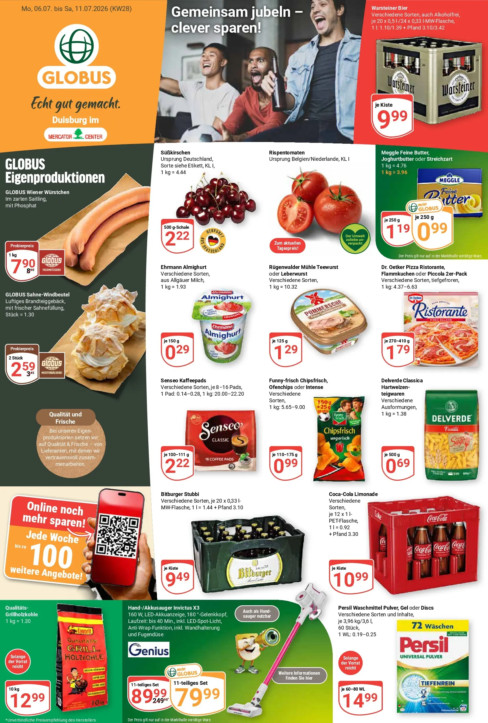 Globus Prospekt Duisburg (ab 06.07.2026) » Angebote online | Seite: 5 | Produkte: Bitburger, Wiener wurstchen, Bier, Waschmittel