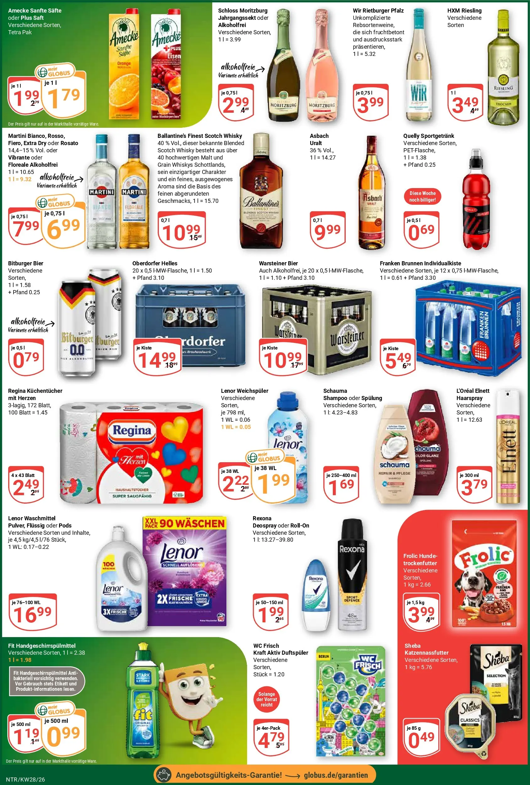 Globus Prospekt Neutraubling (ab 06.07.2026) » Angebote online | Seite: 3 | Produkte: Spülung, Weichspüler, Waschmittel, Deospray