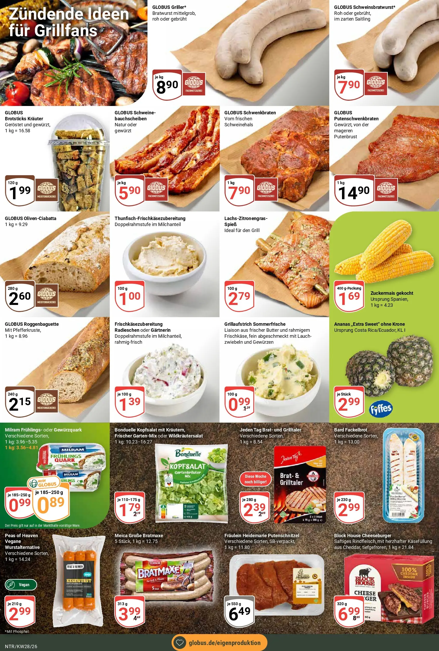 Globus Prospekt Neutraubling (ab 06.07.2026) » Angebote online | Seite: 4 | Produkte: Quark, Butter, Milram, Putenschnitzel