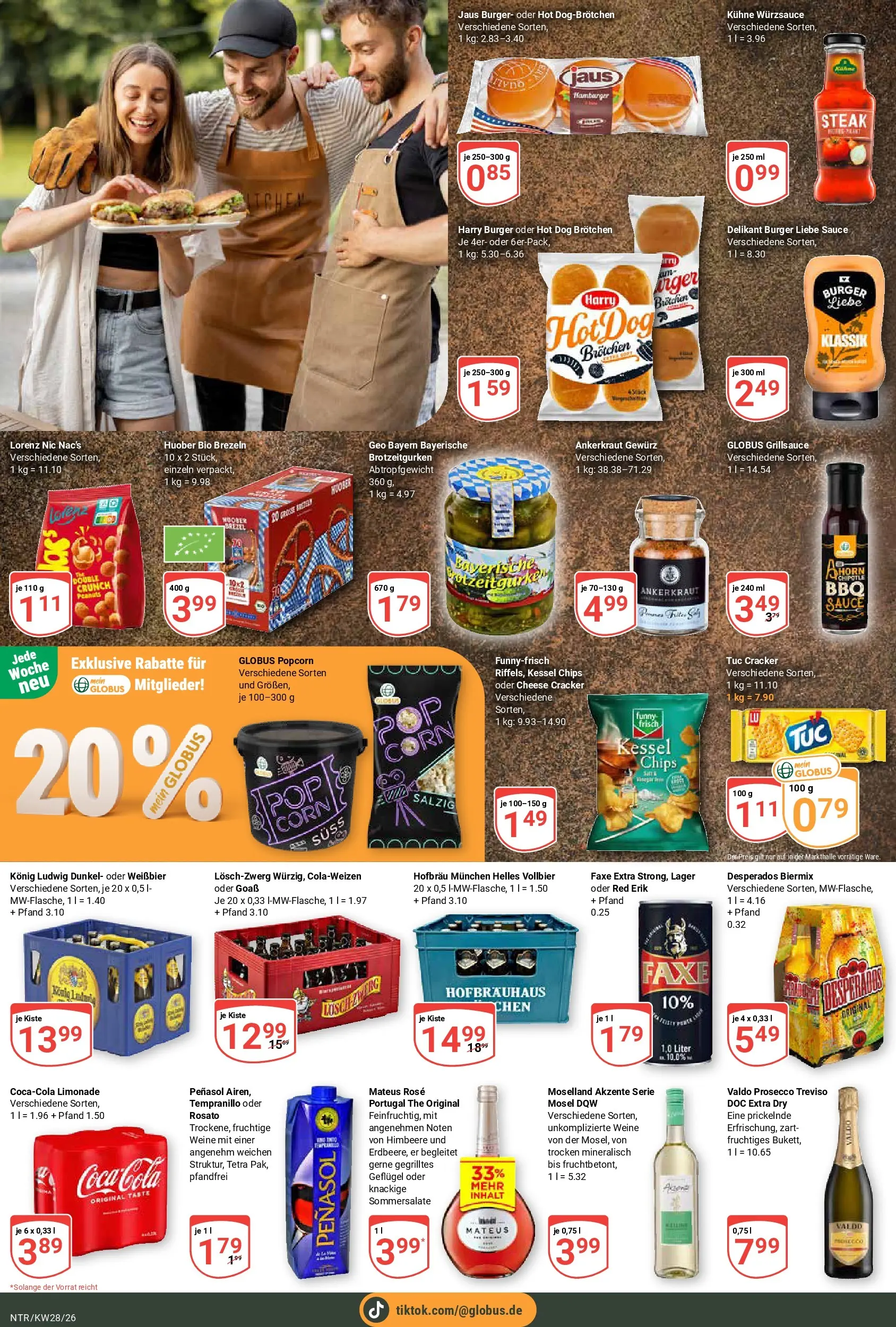Globus Prospekt Neutraubling (ab 06.07.2026) » Angebote online | Seite: 5 | Produkte: Cola, Burger, Himbeere, Chips