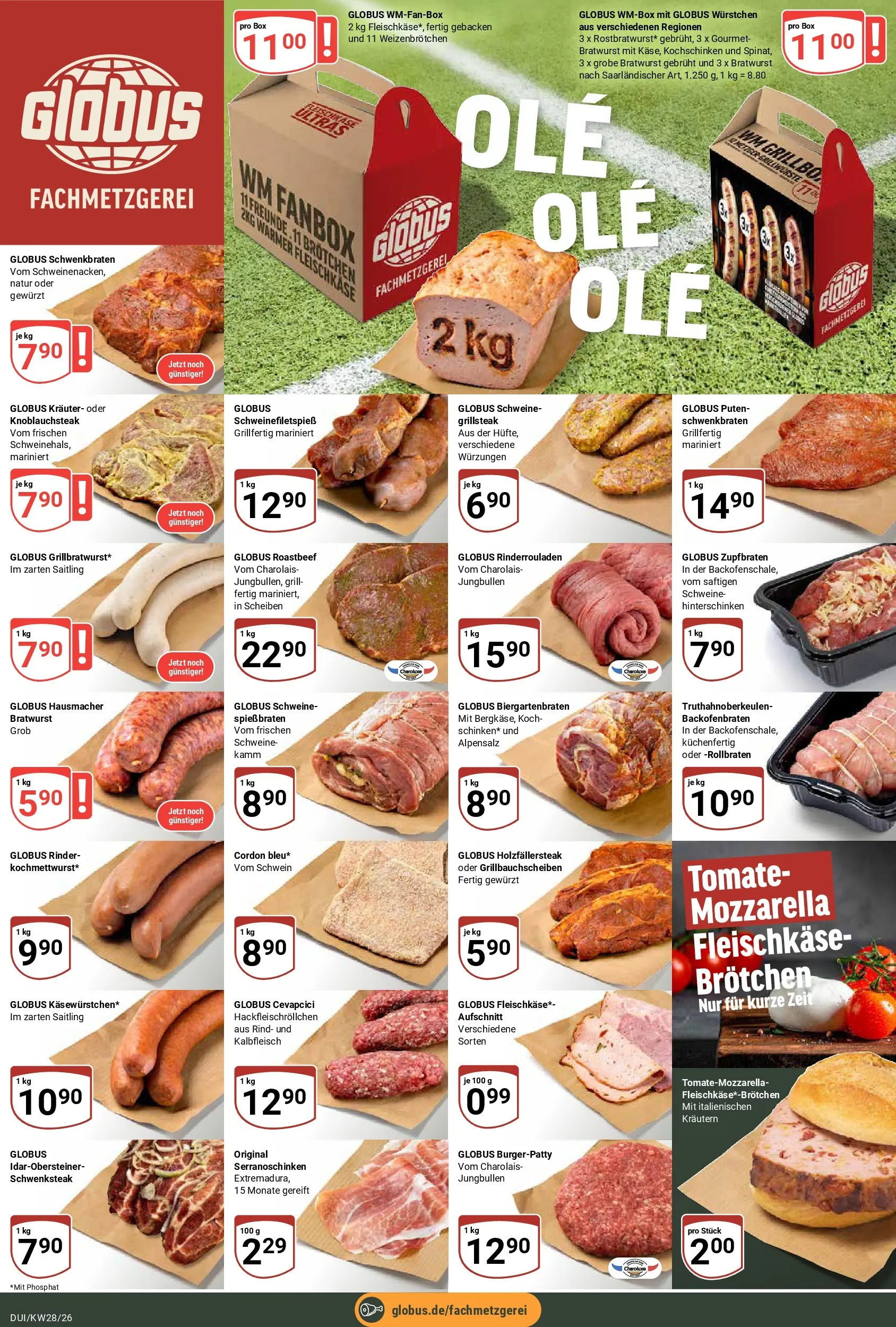 Globus Prospekt Duisburg (ab 06.07.2026) » Angebote online | Seite: 12 | Produkte: Grill, Mozzarella, Box, Roastbeef