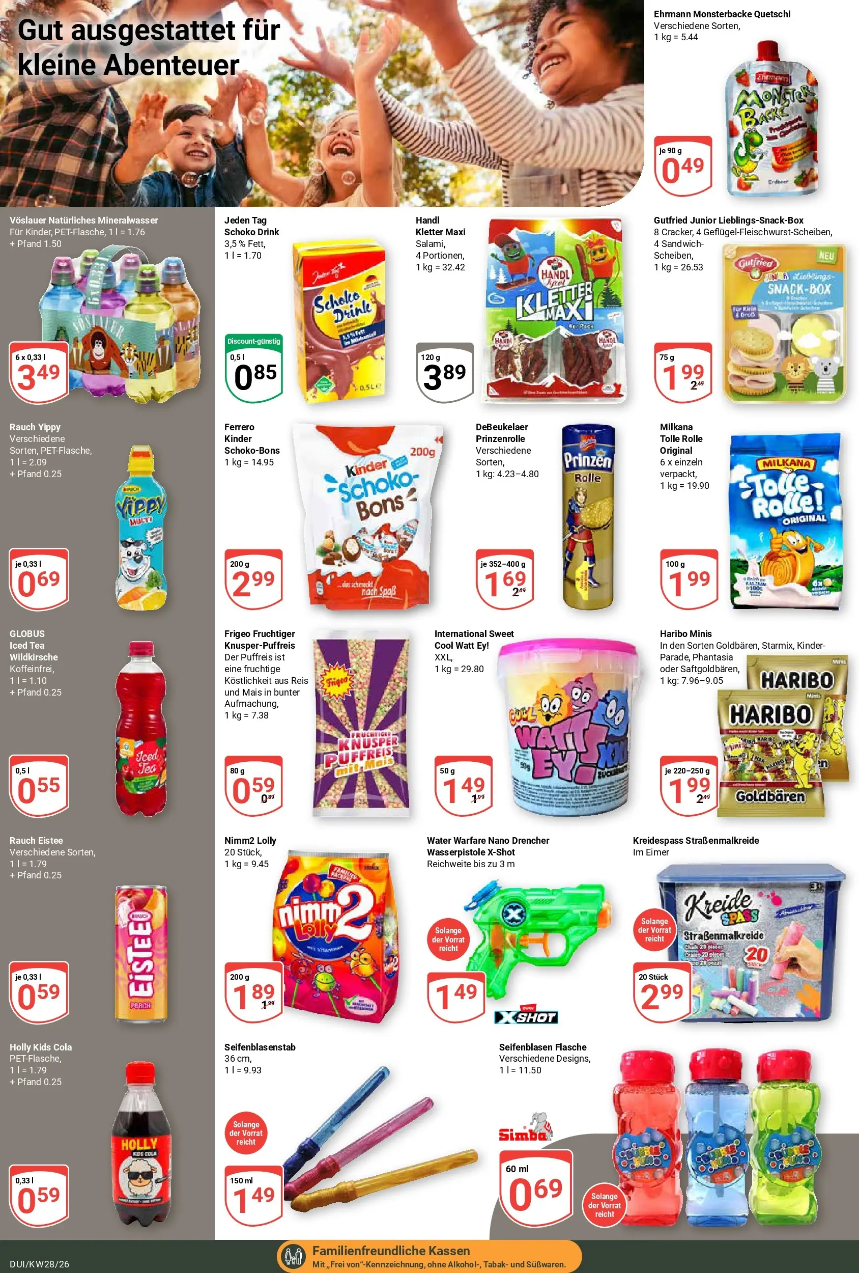 Globus Prospekt Duisburg (ab 06.07.2026) » Angebote online | Seite: 26 | Produkte: Haribo, Cola, Milkana, Reis