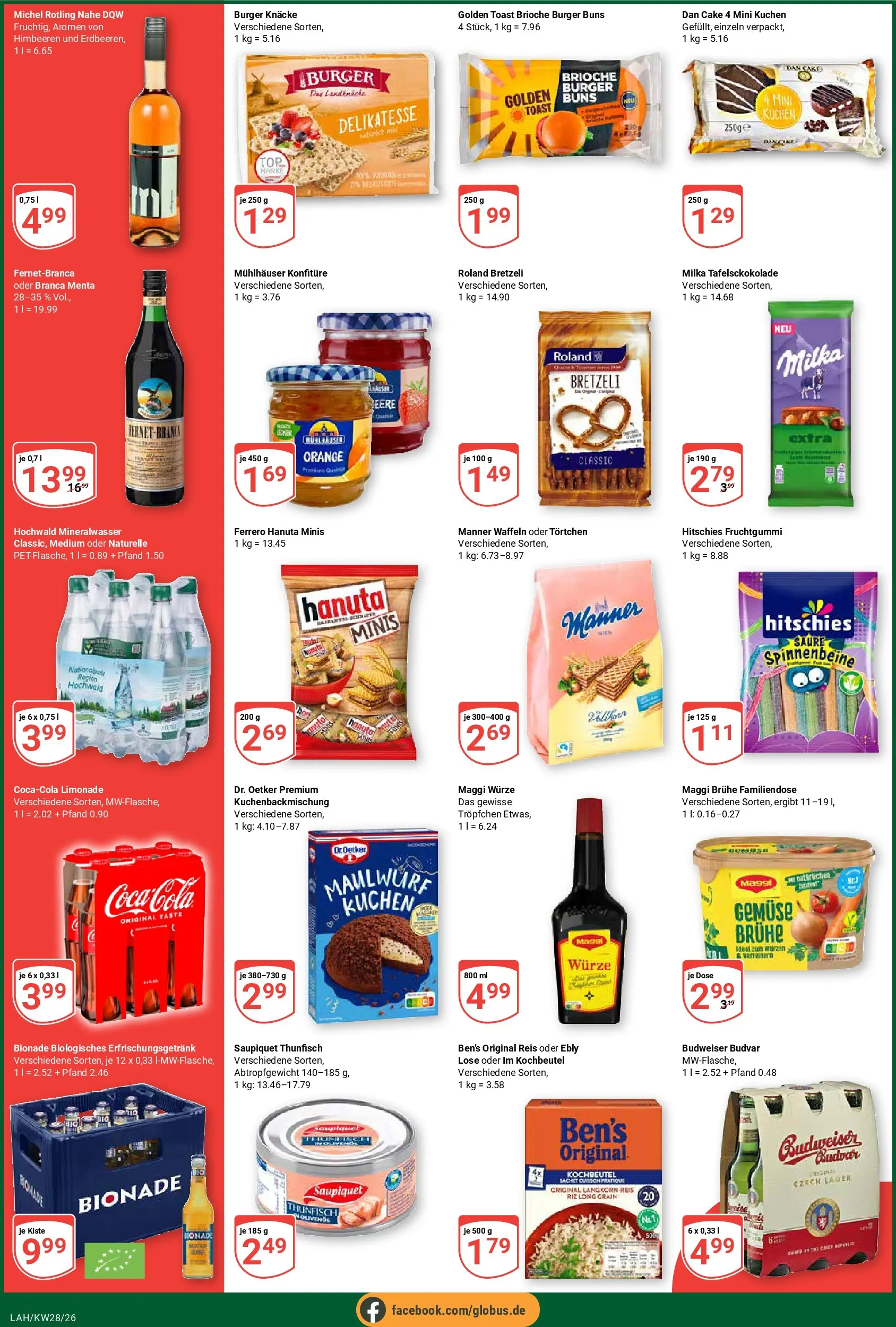 Globus Prospekt Lahnstein (ab 06.07.2026) » Angebote online | Seite: 4 | Produkte: Toast, Limonade, Bionade, Waffeln