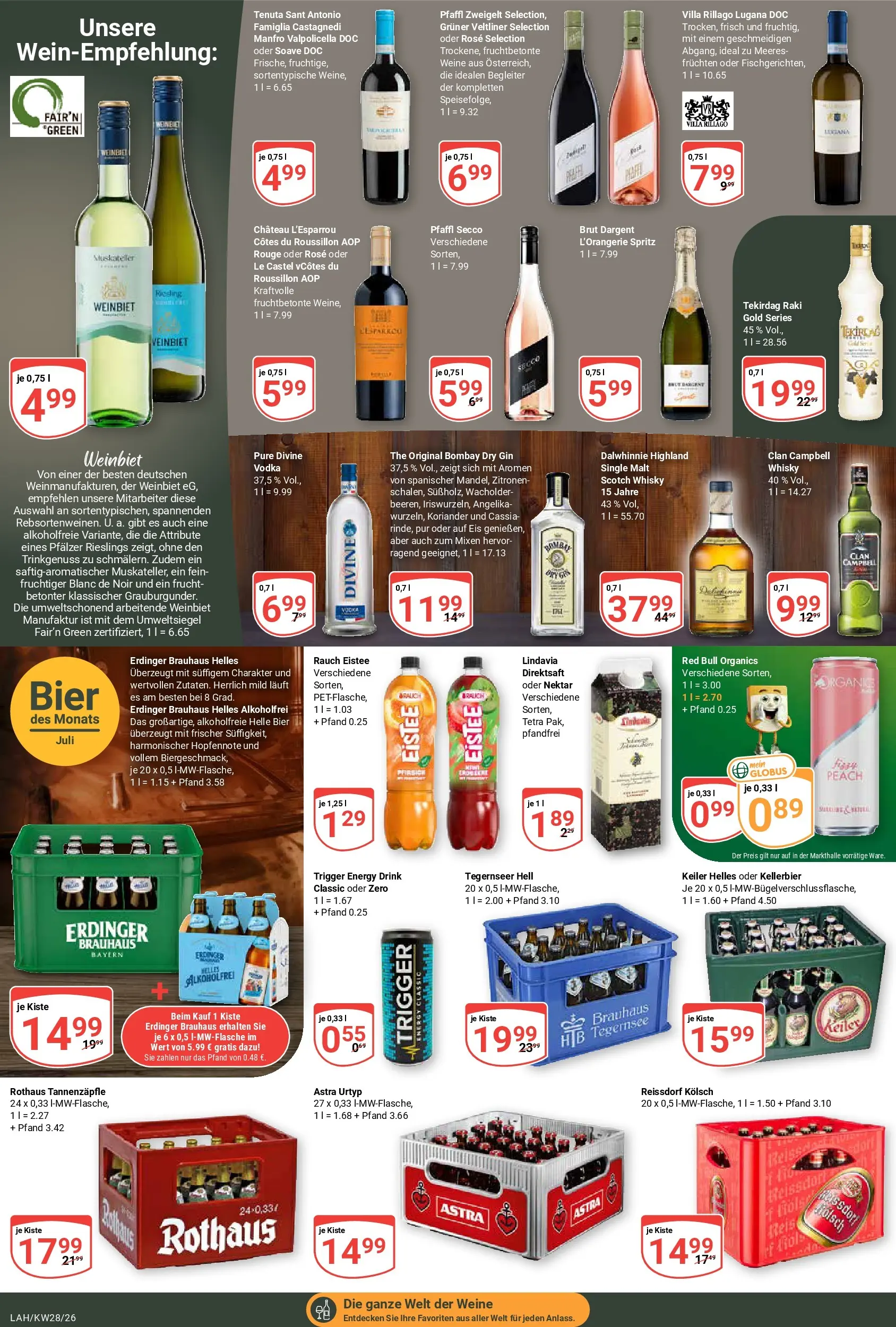 Globus Prospekt Lahnstein (ab 06.07.2026) » Angebote online | Seite: 18 | Produkte: Whisky, Red bull, Pfirsich, Zitronen