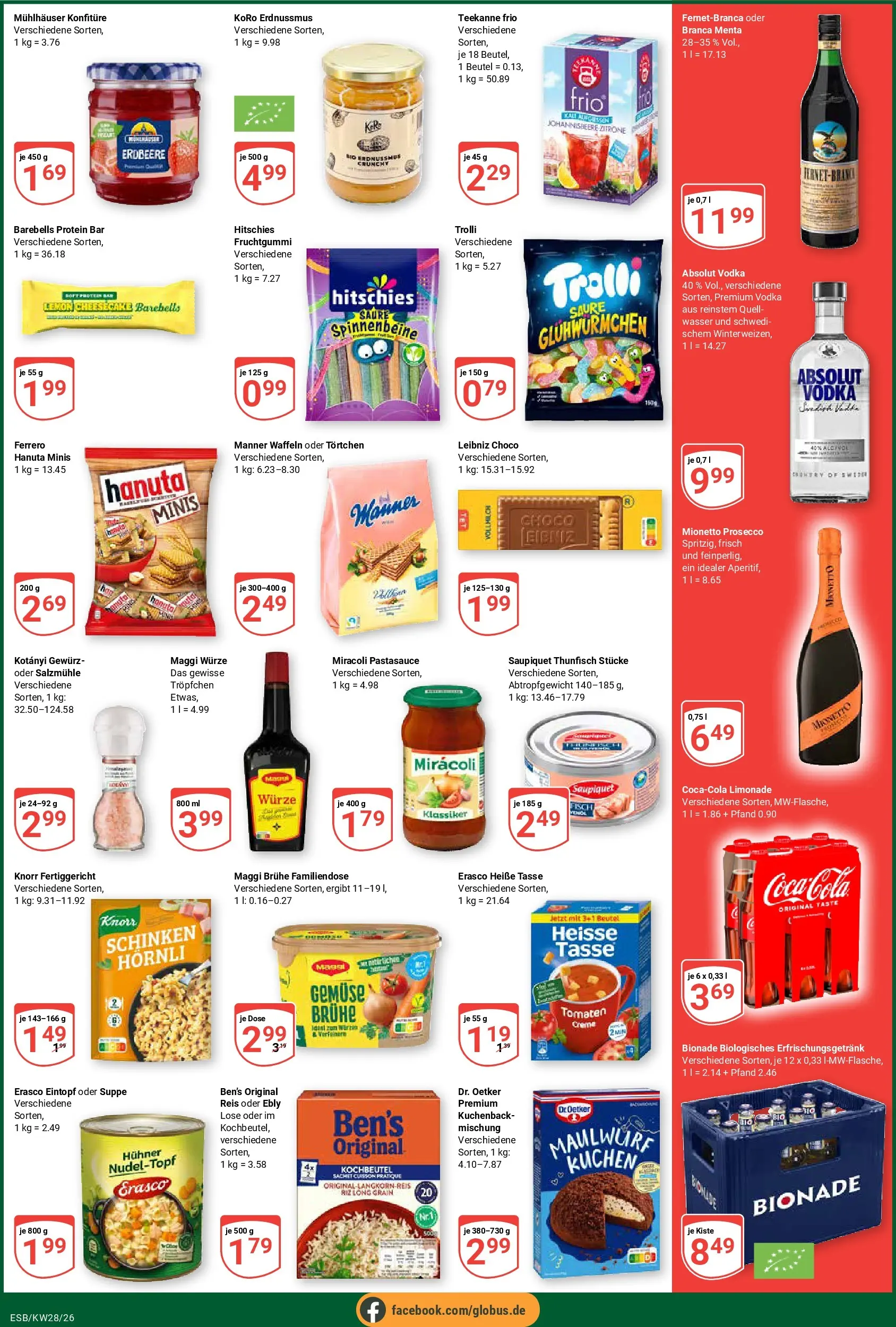 Globus Prospekt Eschborn (ab 06.07.2026) » Angebote online | Seite: 3 | Produkte: Limonade, Wasser, Teekanne, Kuchen