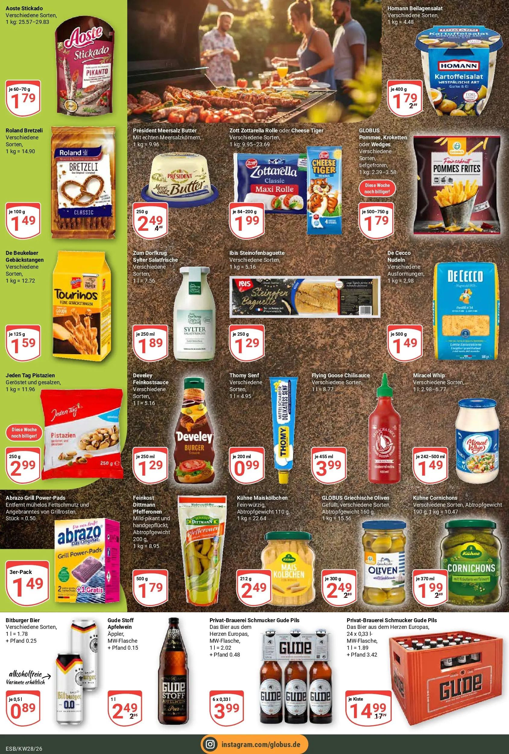 Globus Prospekt Eschborn (ab 06.07.2026) » Angebote online | Seite: 6 | Produkte: Butter, Baguette, Pommes frites, Pistazien
