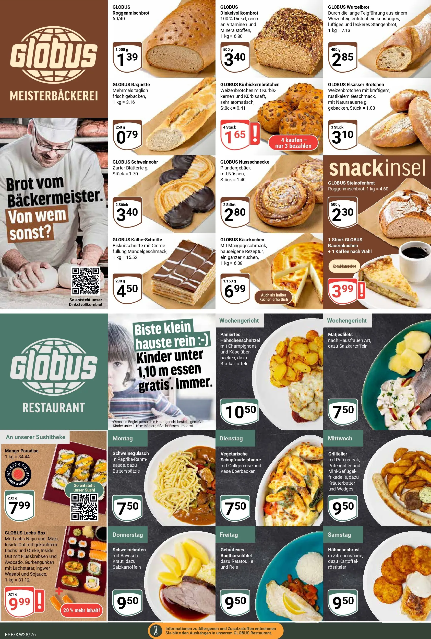 Globus Prospekt Eschborn (ab 06.07.2026) » Angebote online | Seite: 9 | Produkte: Kaffee, Kräuterbutter, Lachs, Mango