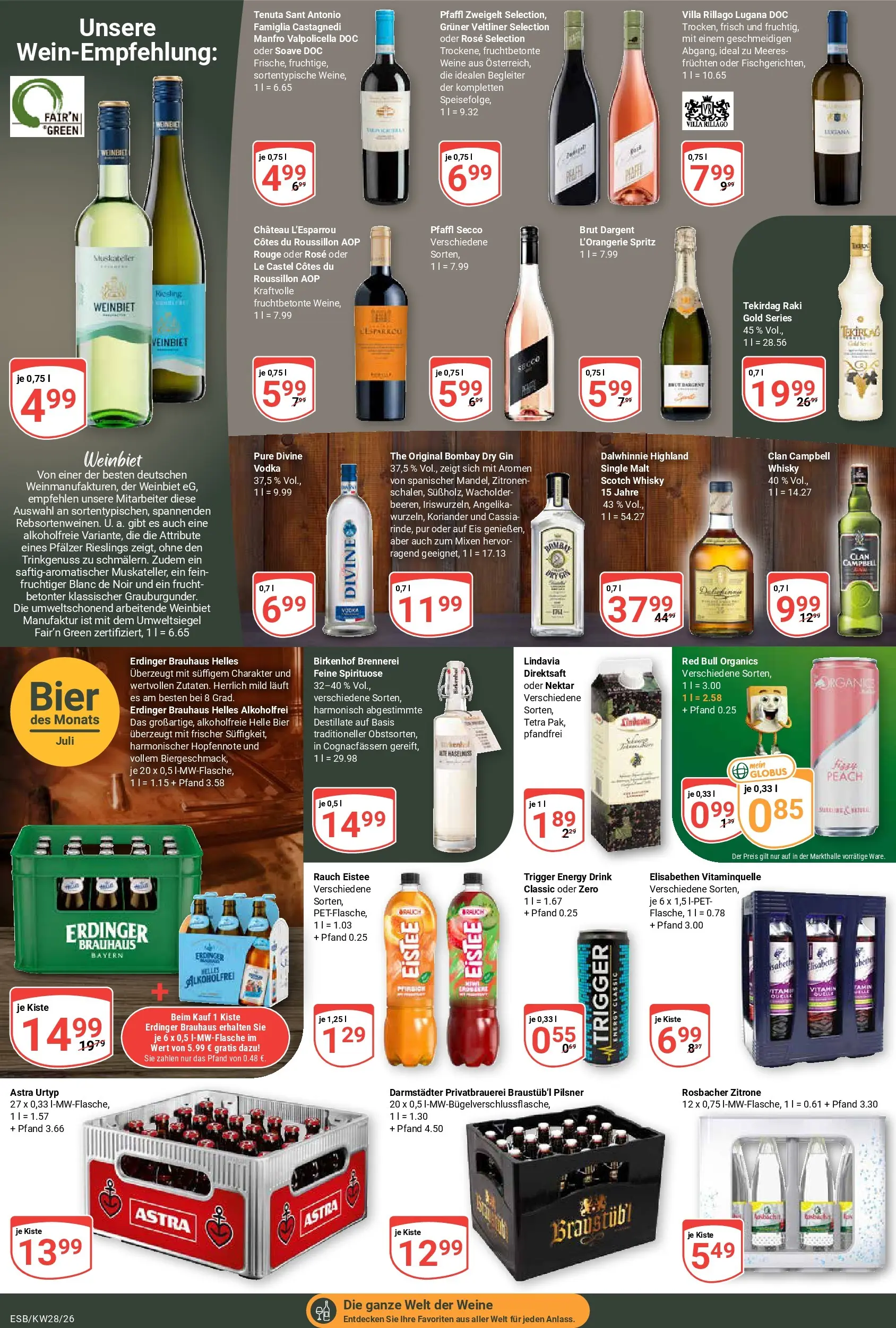 Globus Prospekt Eschborn (ab 06.07.2026) » Angebote online | Seite: 18 | Produkte: Energy, Bier, Vodka, Eis