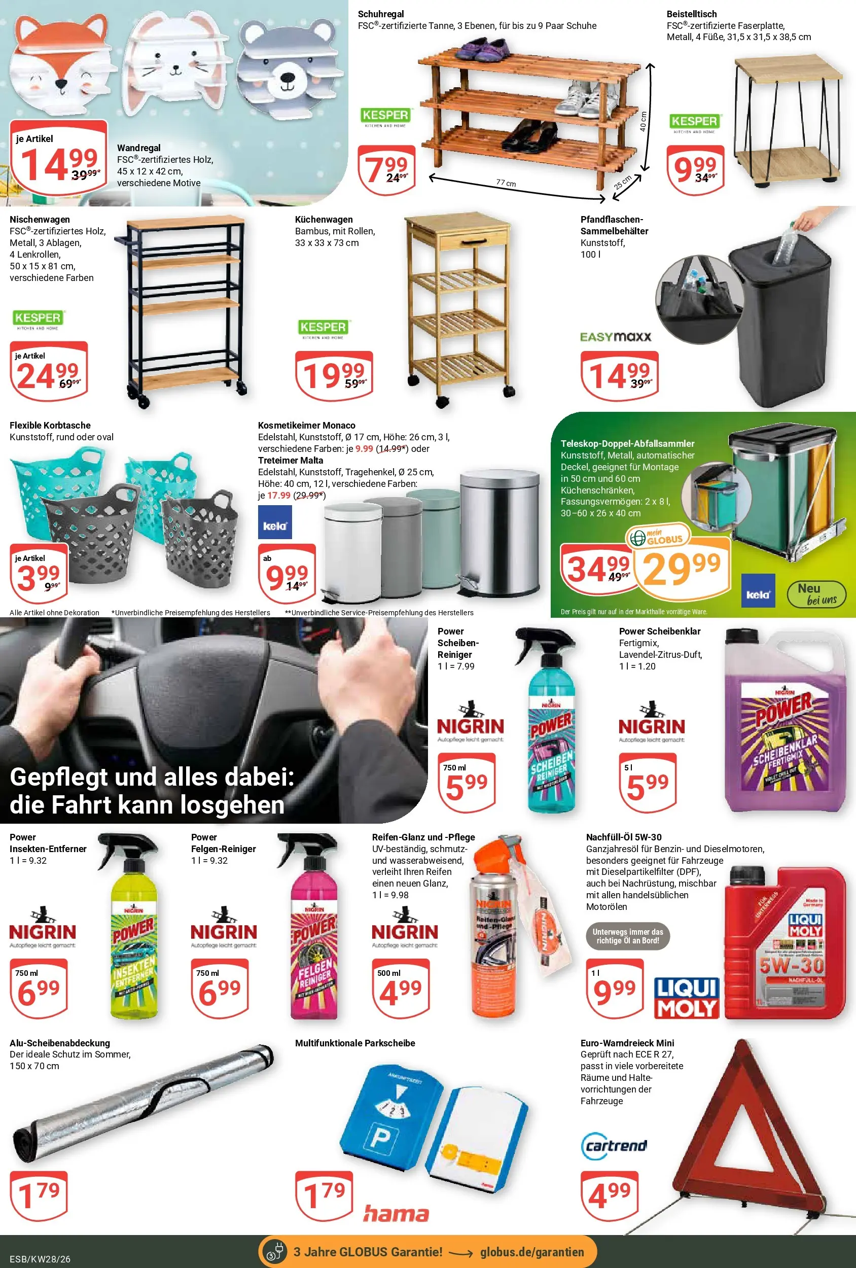 Globus Prospekt Eschborn (ab 06.07.2026) » Angebote online | Seite: 21 | Produkte: Beistelltisch, Wandregal, Öl, Schuhregal